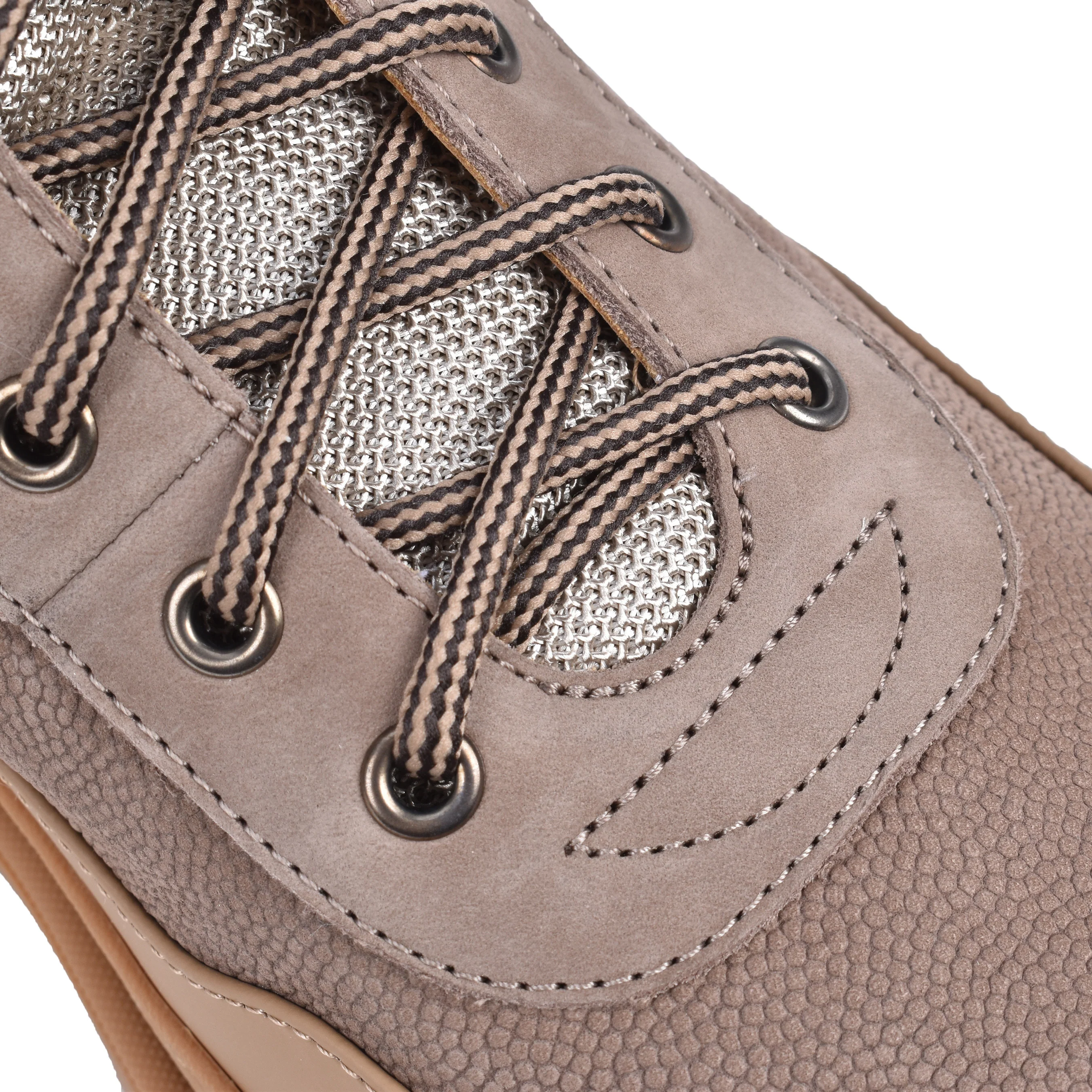 BRUNELLO CUCINELLI MEN'S TWO TONE 100% LEATHER WORK STYLE HIKING BOOTS NEW - Image 7