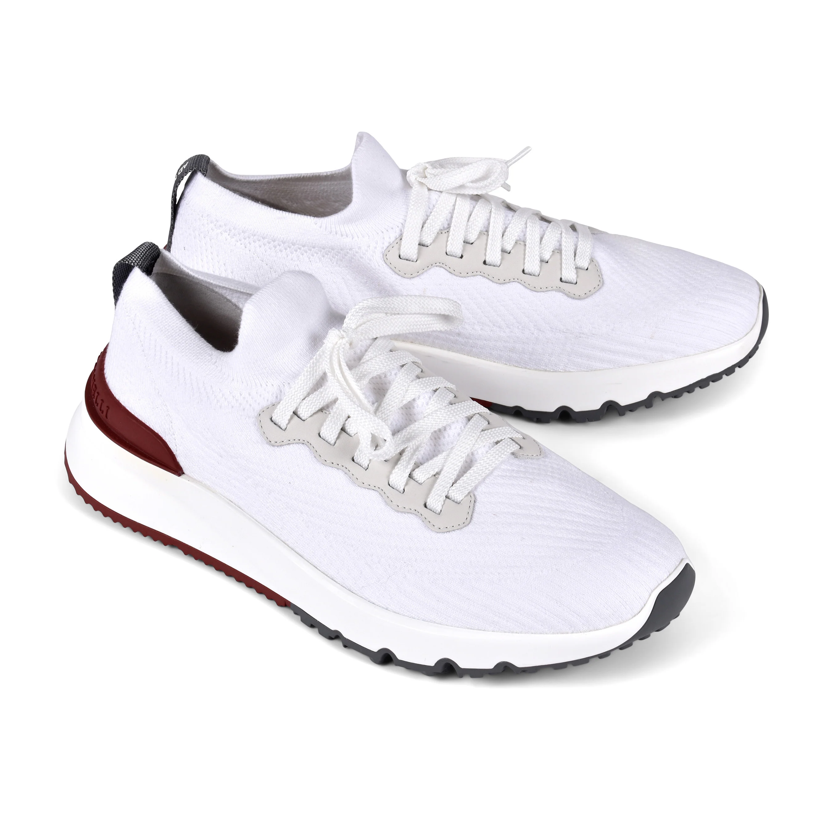 BRUNELLO CUCINELLI MEN'S TWO TONE FASHION KNIT RUNNER SNEAKER