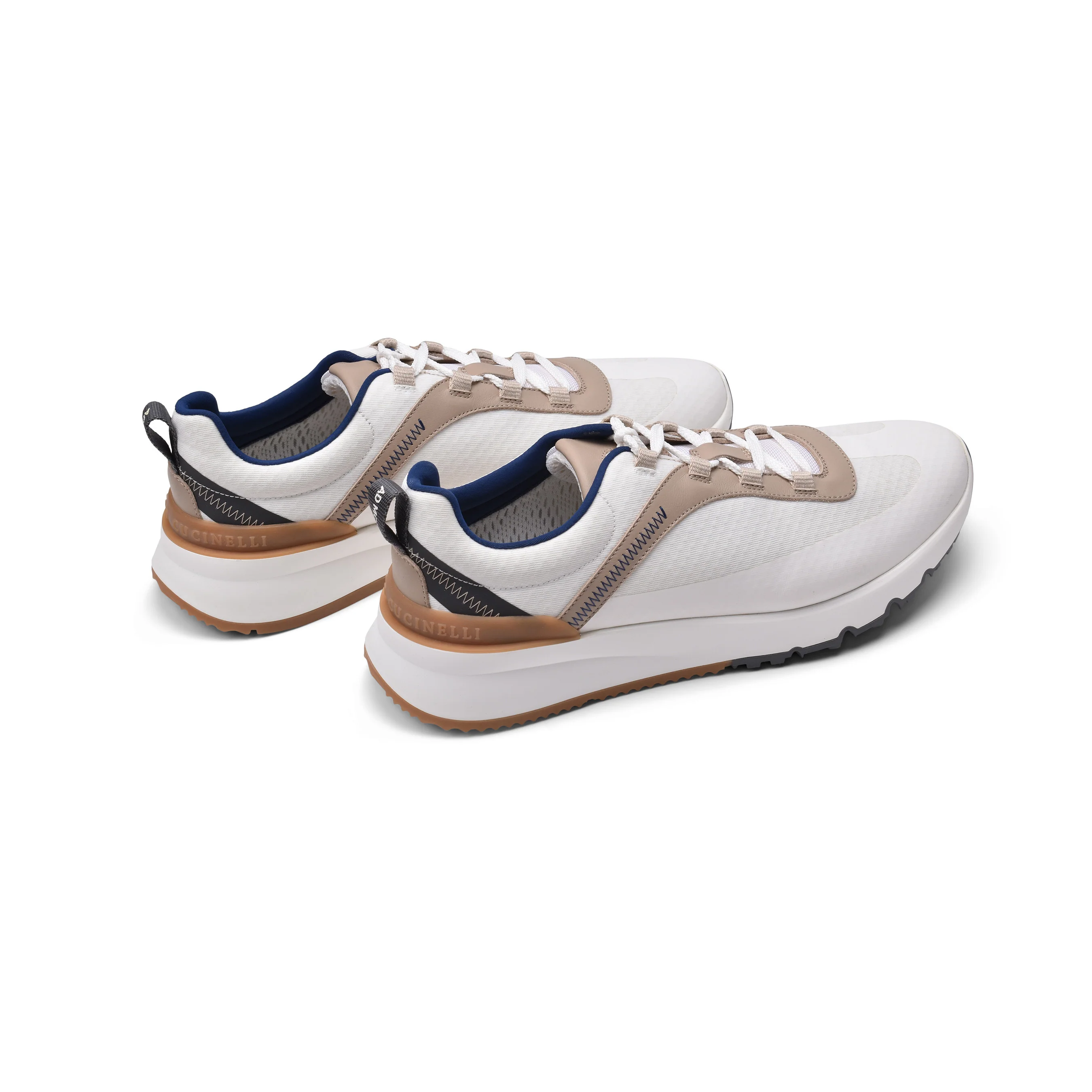 BRUNELLO CUCINELLI MEN'S TWO TONE FASHION RUNNING SNEAKERS - Image 3