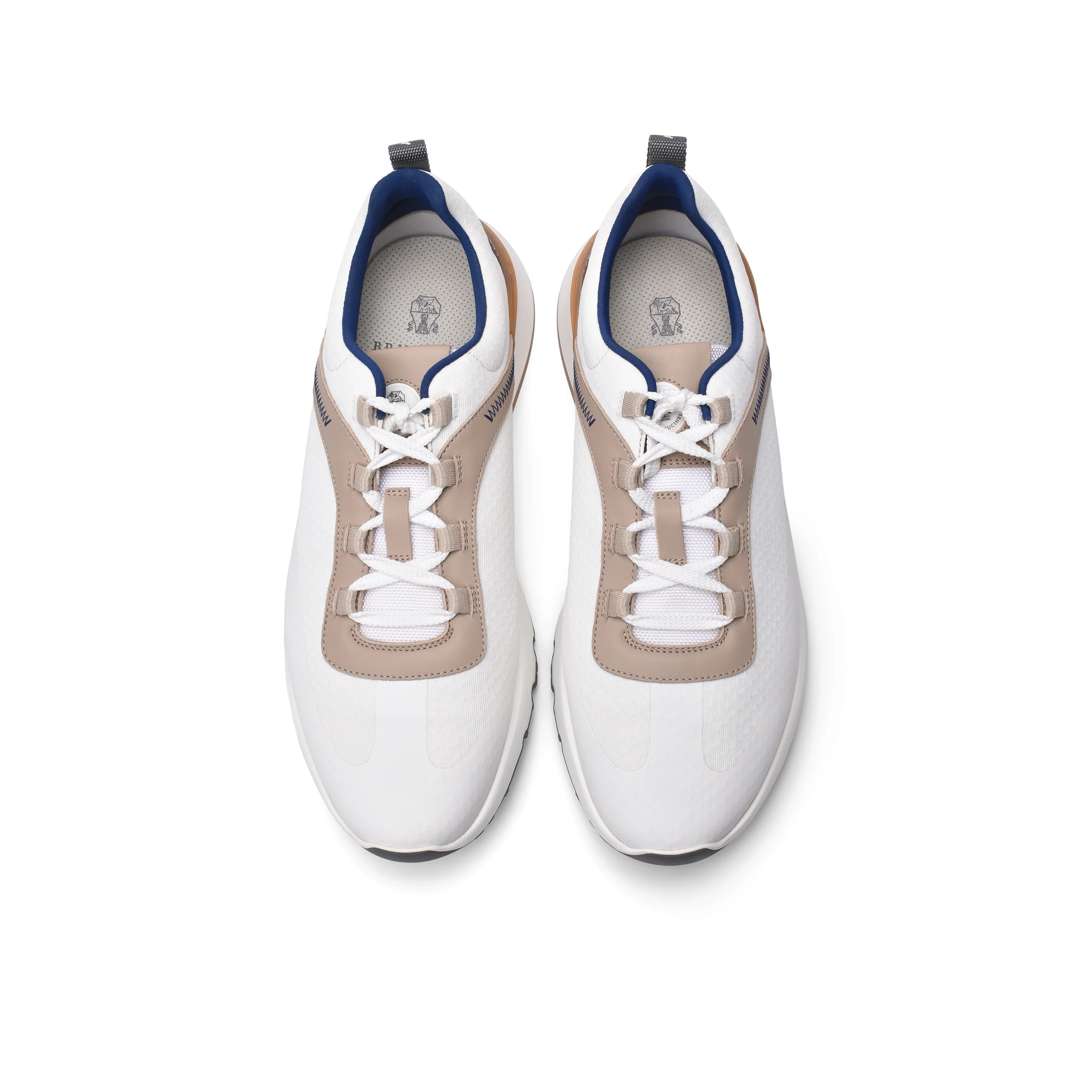 BRUNELLO CUCINELLI MEN'S TWO TONE FASHION RUNNING SNEAKERS - Image 4