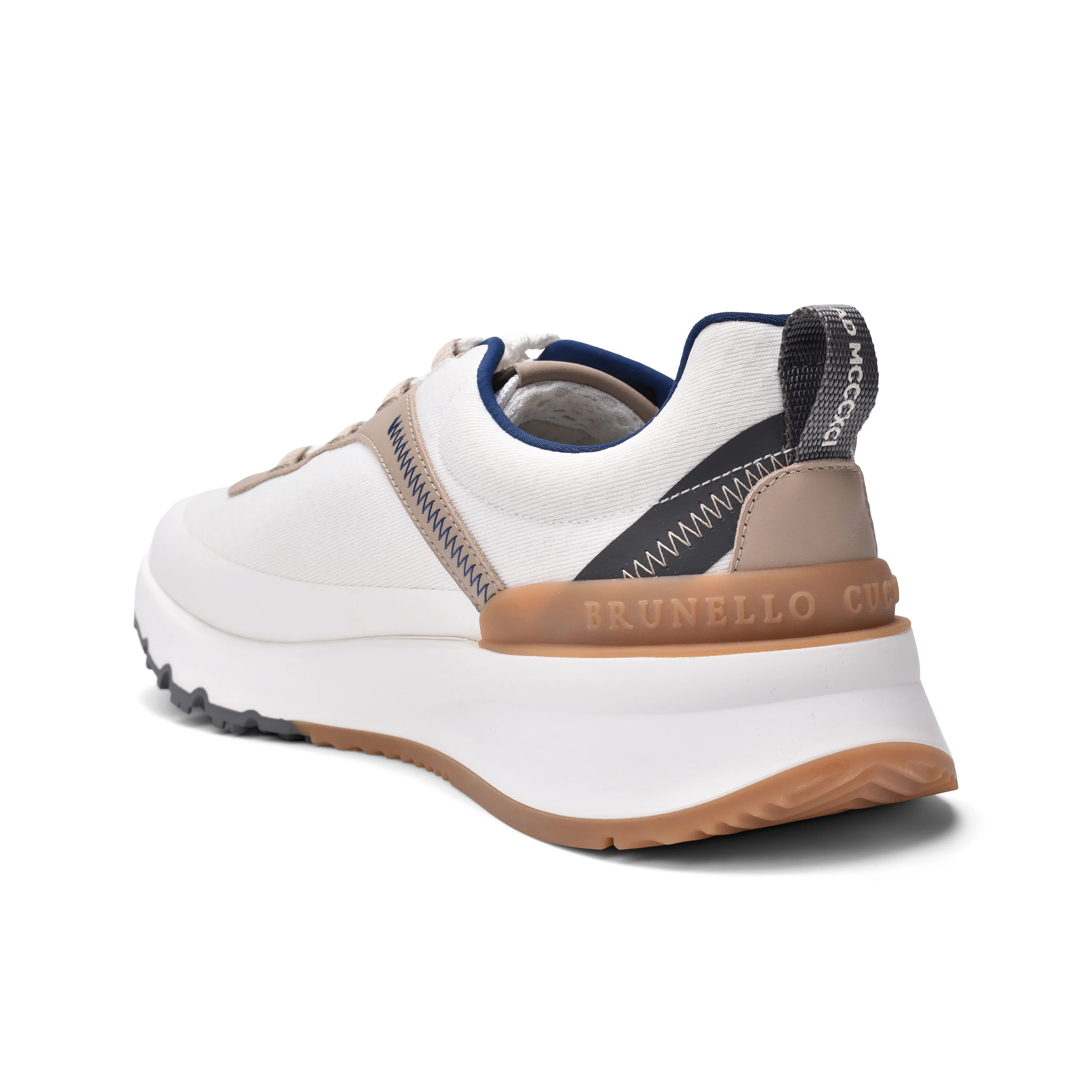 BRUNELLO CUCINELLI MEN'S TWO TONE FASHION RUNNING SNEAKERS - Image 5