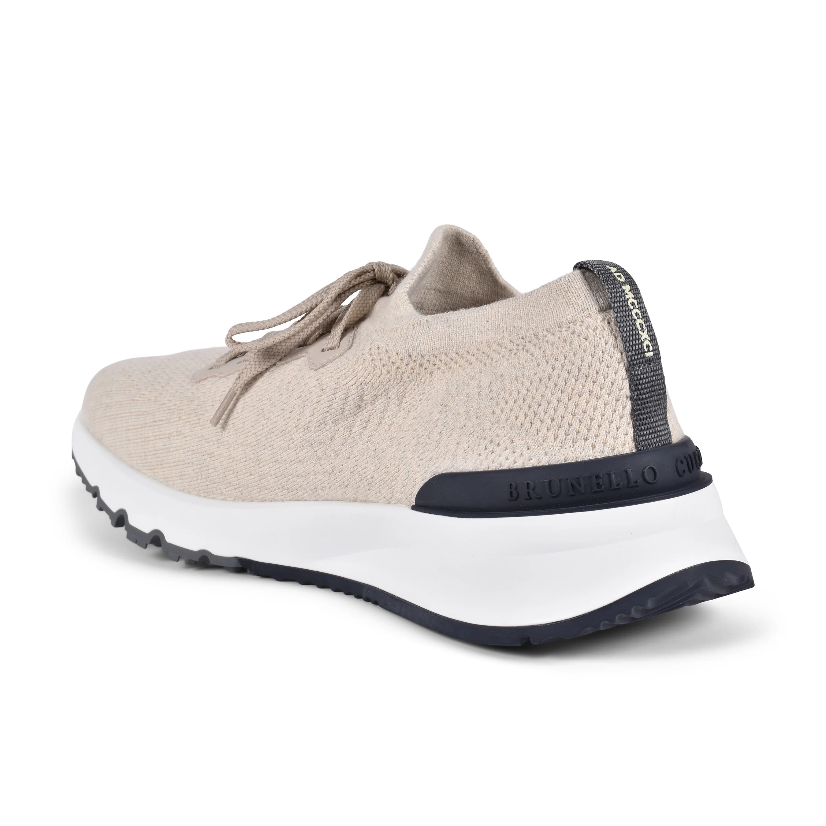 BRUNELLO CUCINELLI MEN'S TWO TONE KNIT RUNNER FASHION SNEAKER NEW - Image 4
