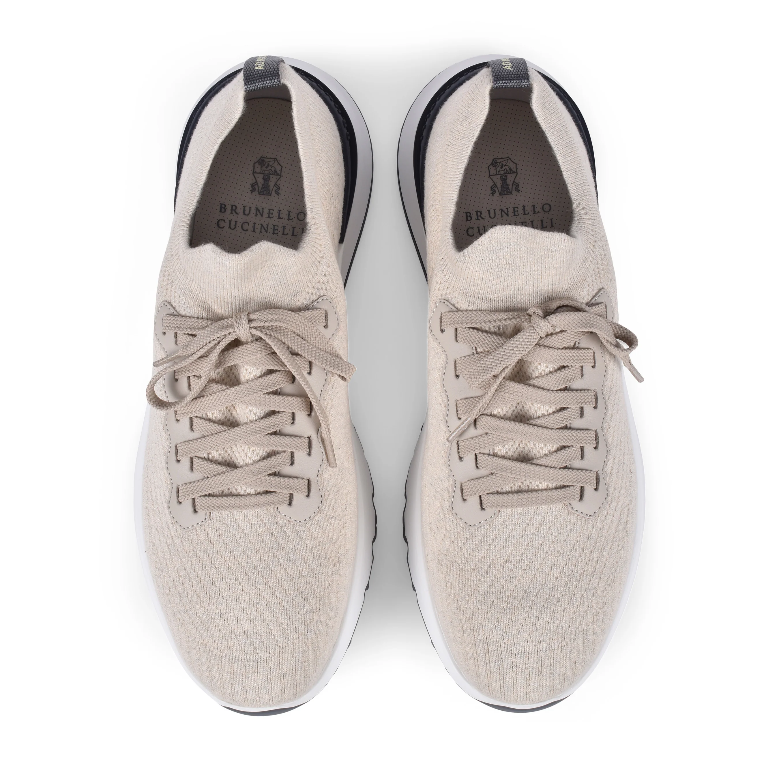 BRUNELLO CUCINELLI MEN'S TWO TONE KNIT RUNNER FASHION SNEAKER NEW - Image 5