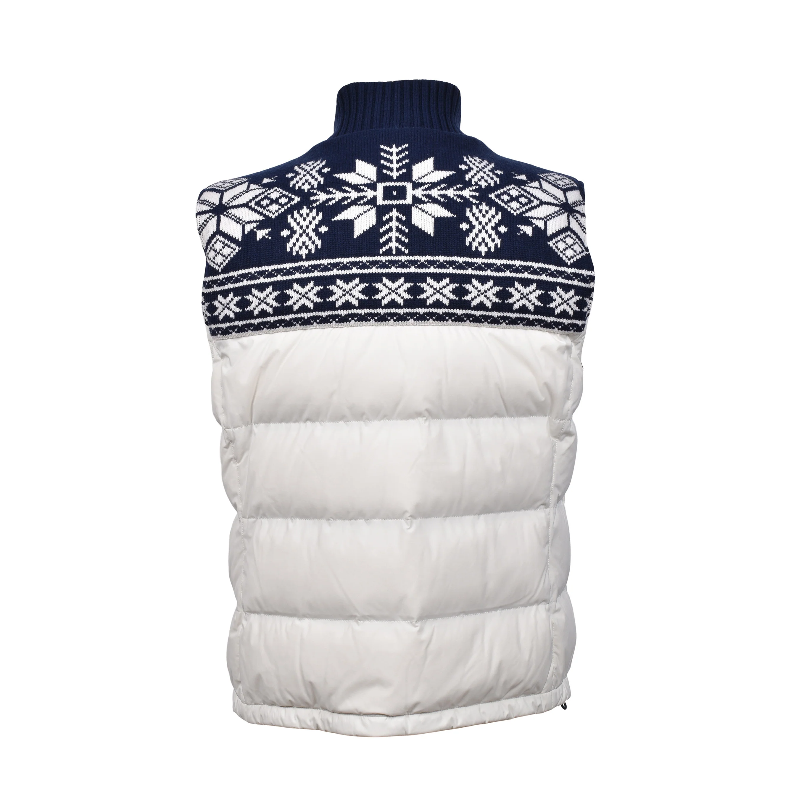 BRUNELLO CUCINELLI MEN'S TWO TONE POLY~WOOL BLEND QUILTED PUFFER VEST - Image 2