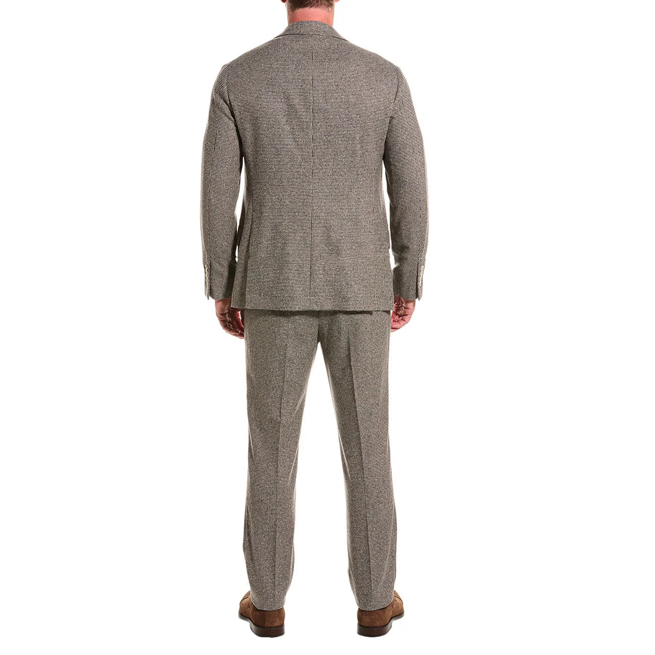 BRUNELLO CUCINELLI MEN'S WOOL BLEND 3 BUTTON CLASSIC HOUNDS TOOTH SUIT NEW - Image 2