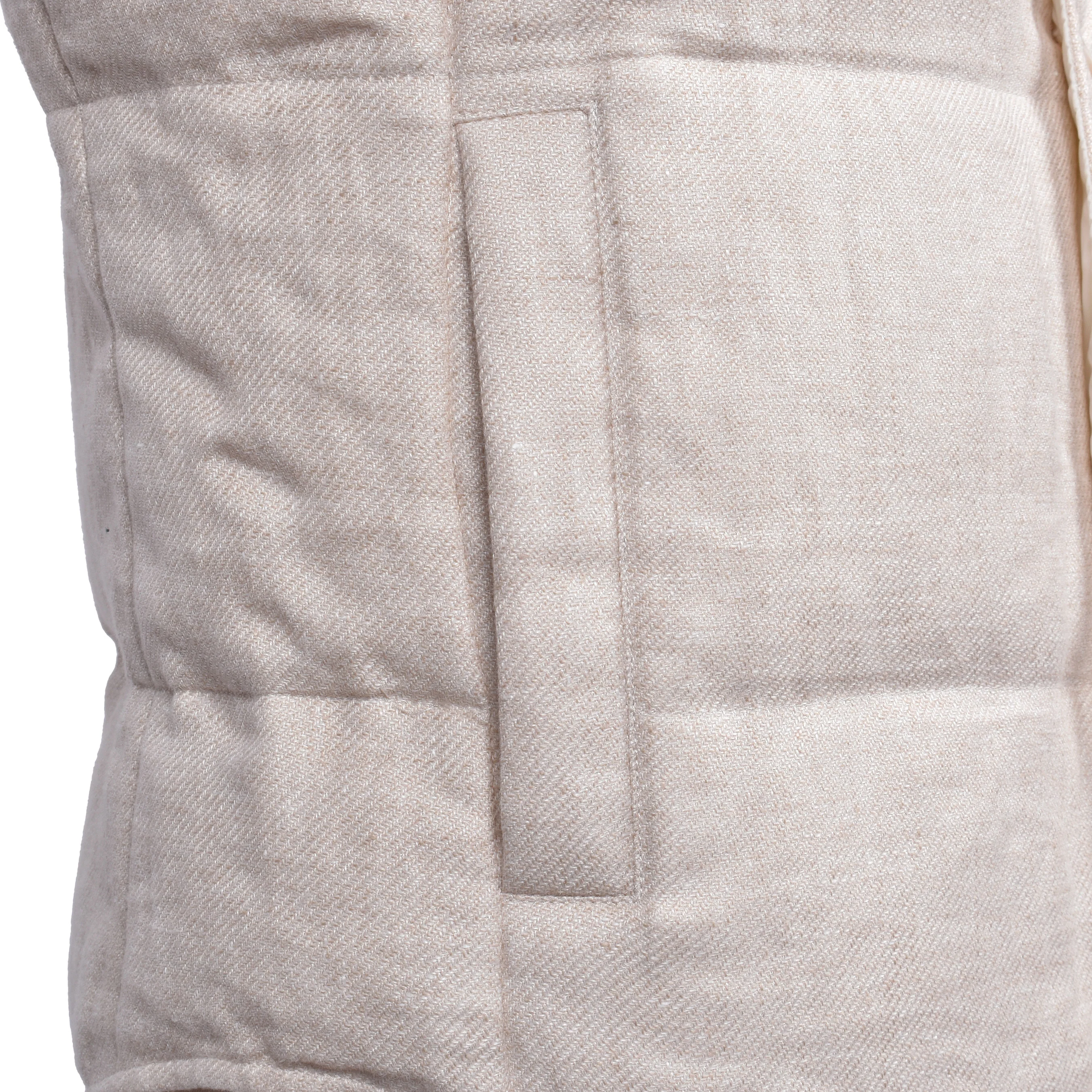 BRUNELLO CUCINELLI MEN'S WOOL BLEND BUTTON DOWN CASUAL PUFFER VEST - Image 4