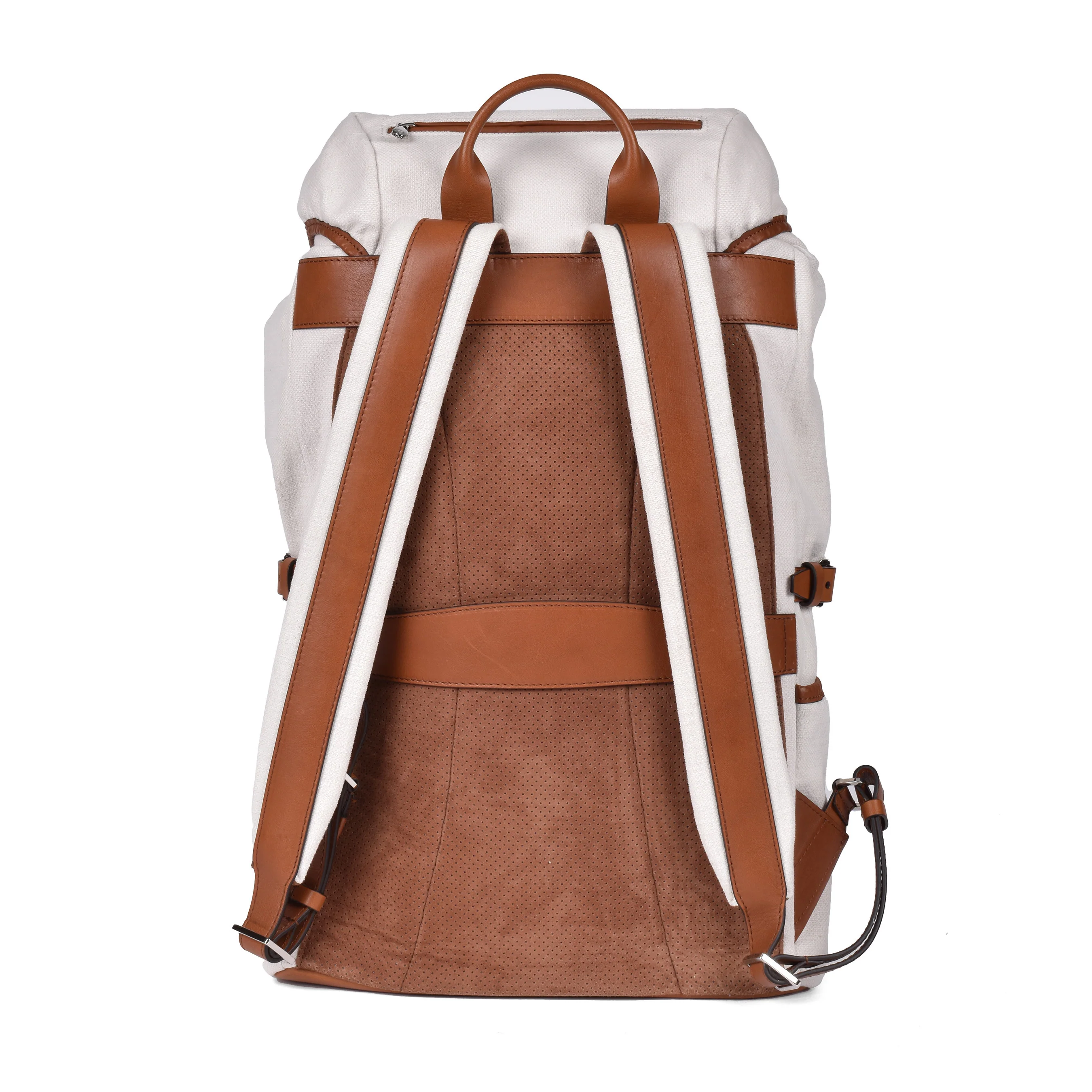 BRUNELLO CUCINELLI TWO TONE OFF WHITE TRAVELLER BACKPACK NEW - Image 2