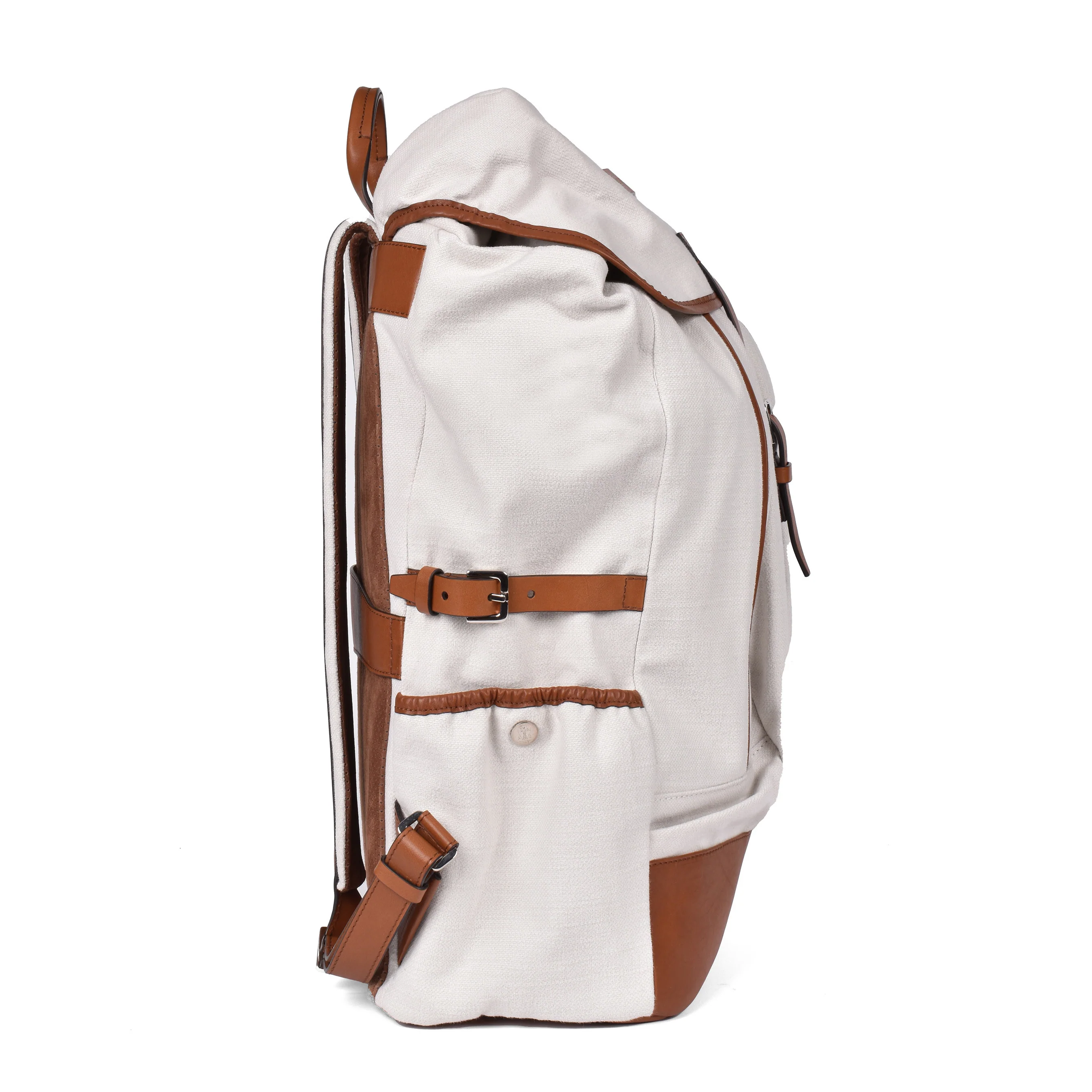 BRUNELLO CUCINELLI TWO TONE OFF WHITE TRAVELLER BACKPACK NEW - Image 3