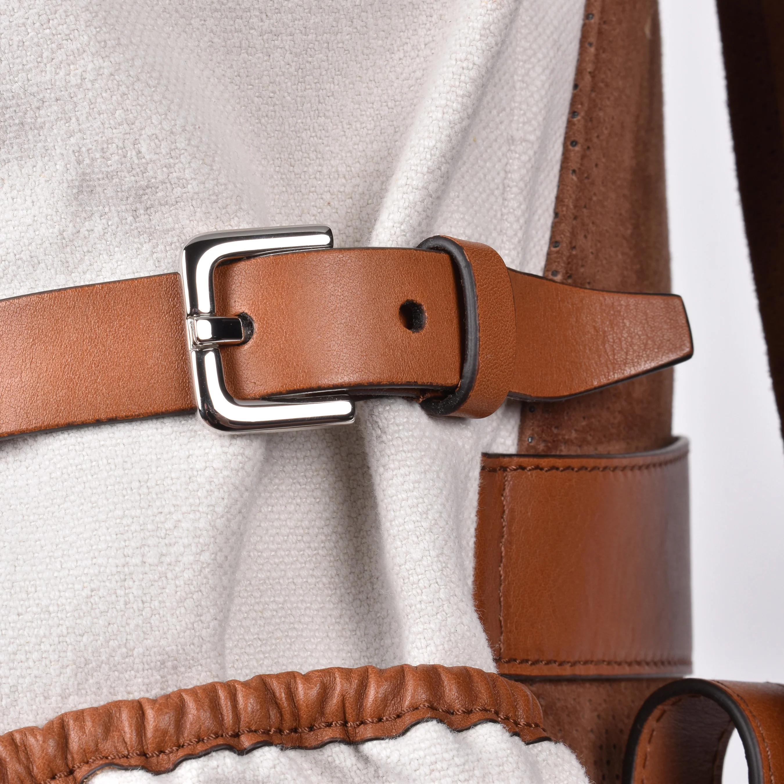 BRUNELLO CUCINELLI TWO TONE OFF WHITE TRAVELLER BACKPACK NEW - Image 6