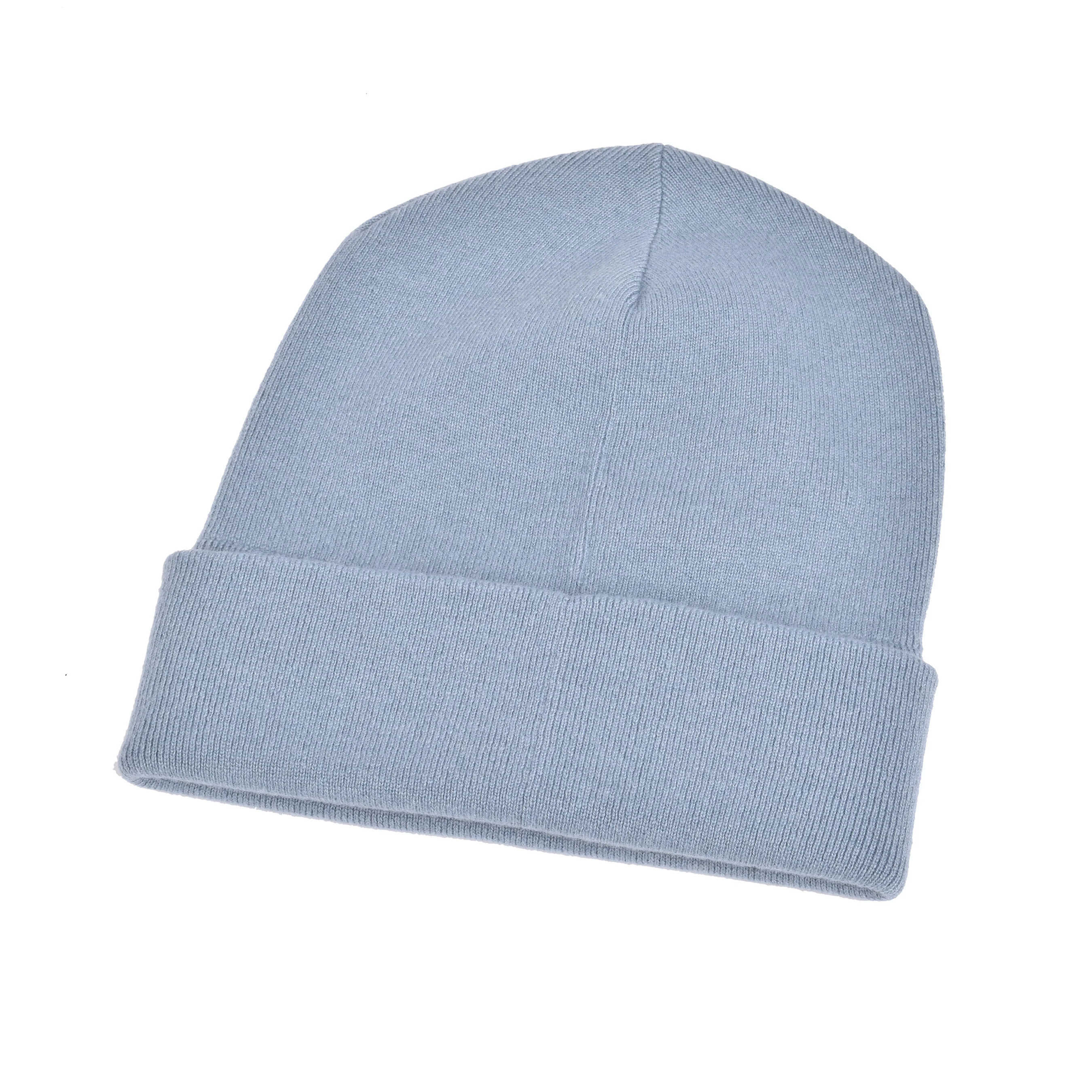 BRUNELLO CUCINELLI WOMEN'S SKY BLUE CASHMERE BEANIE HAT - Image 2