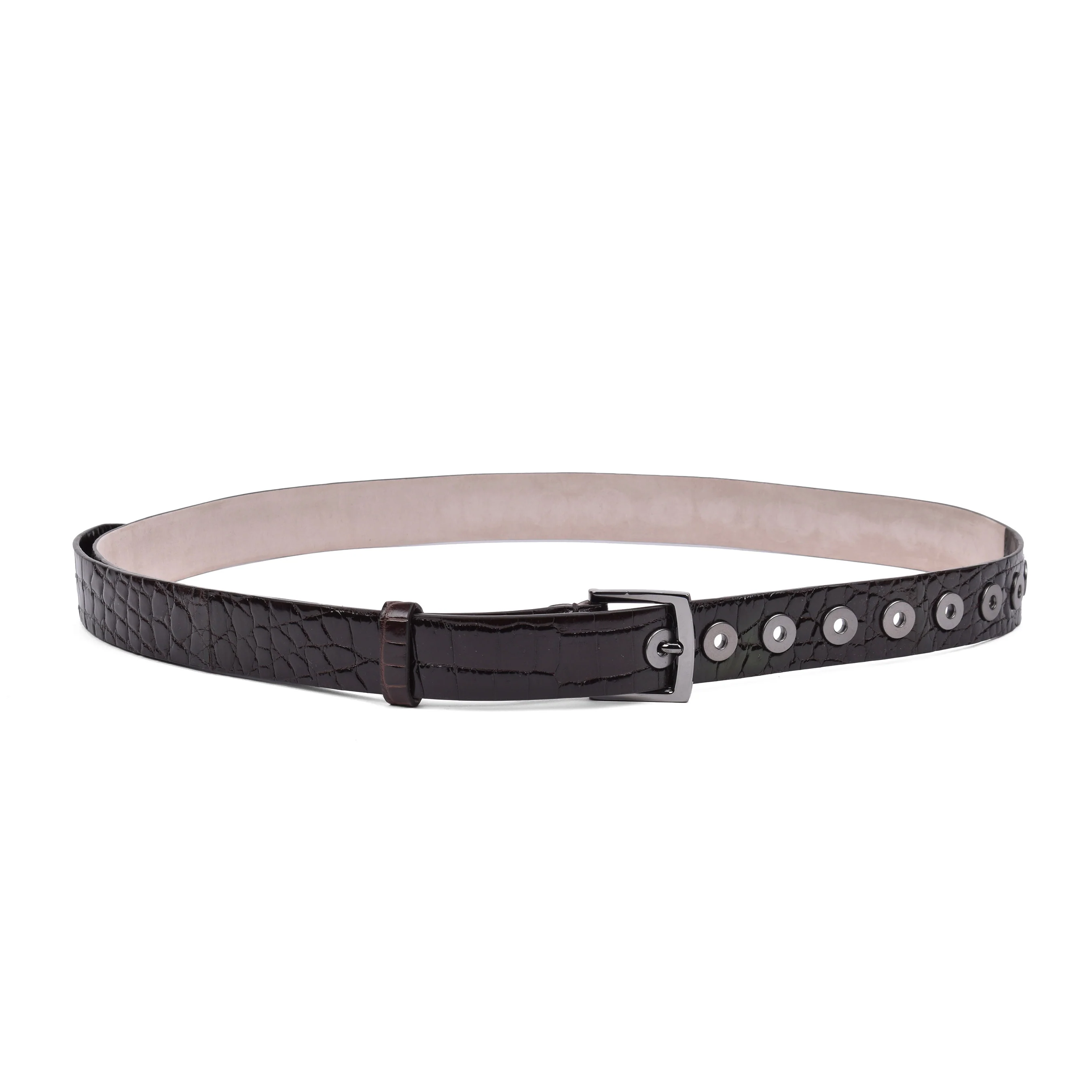 BRUNELLO CUCINELLI WOMEN'S 100% GENUINE CROCODILE BELT