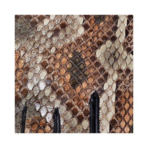 BRUNELLO CUCINELLI WOMEN'S PYTHON SKIN LEATHER GLOVES - Image 4