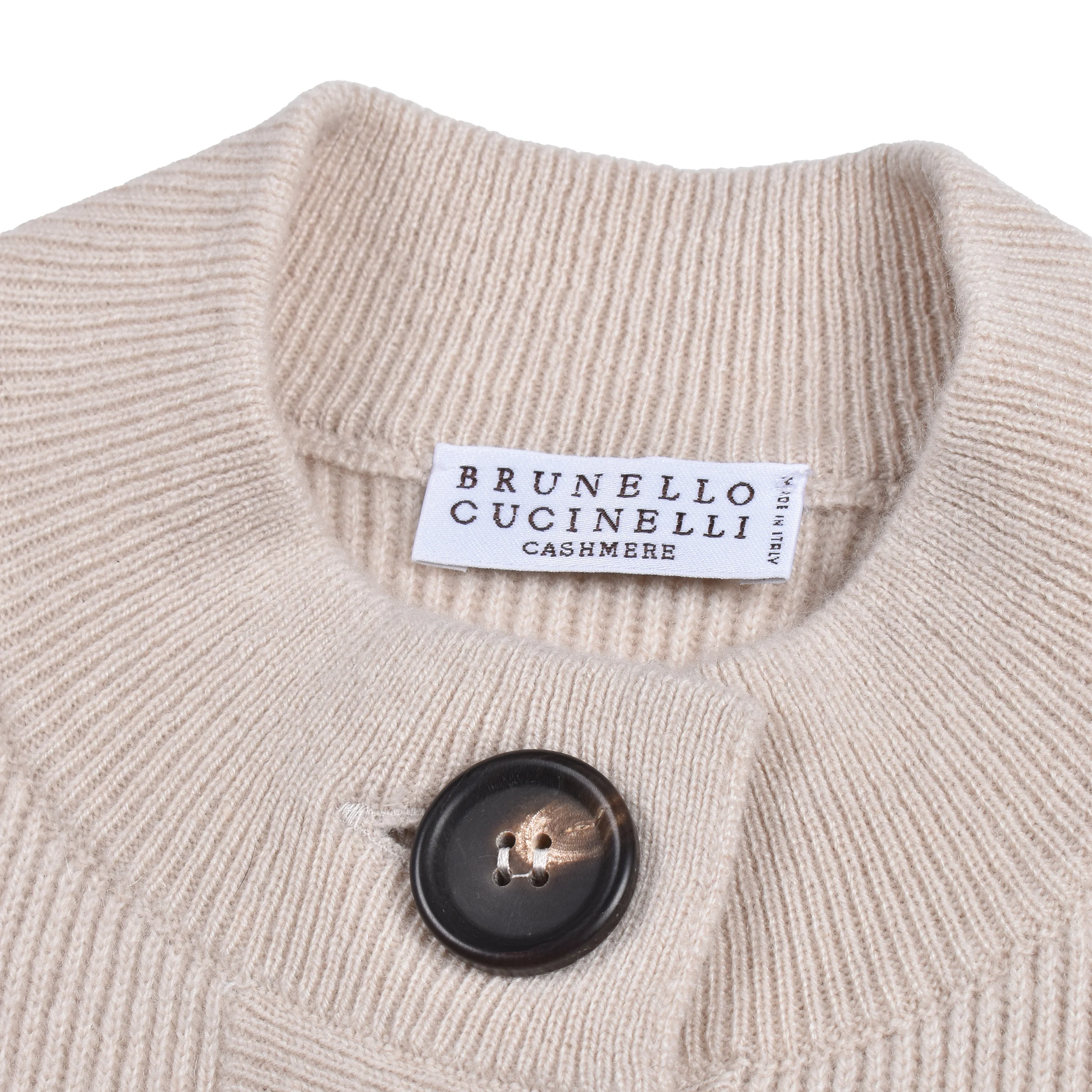 BRUNELLO CUCINELLI WOMEN'S BEIGE CASHMERE SLEEVELESS CARDIGAN - Image 6