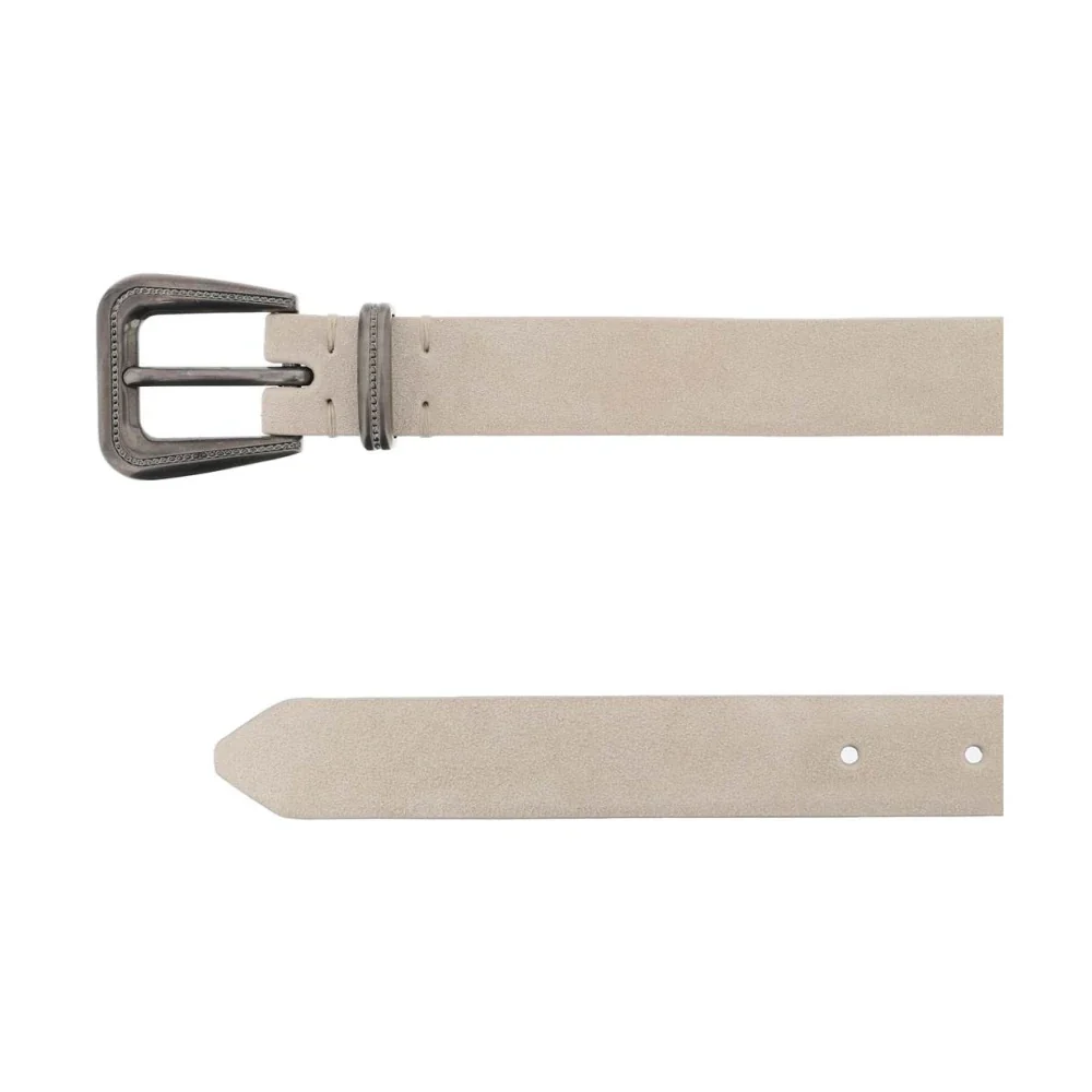 BRUNELLO CUCINELLI WOMEN'S OFF-WHITE SUEDE BELT - Image 2