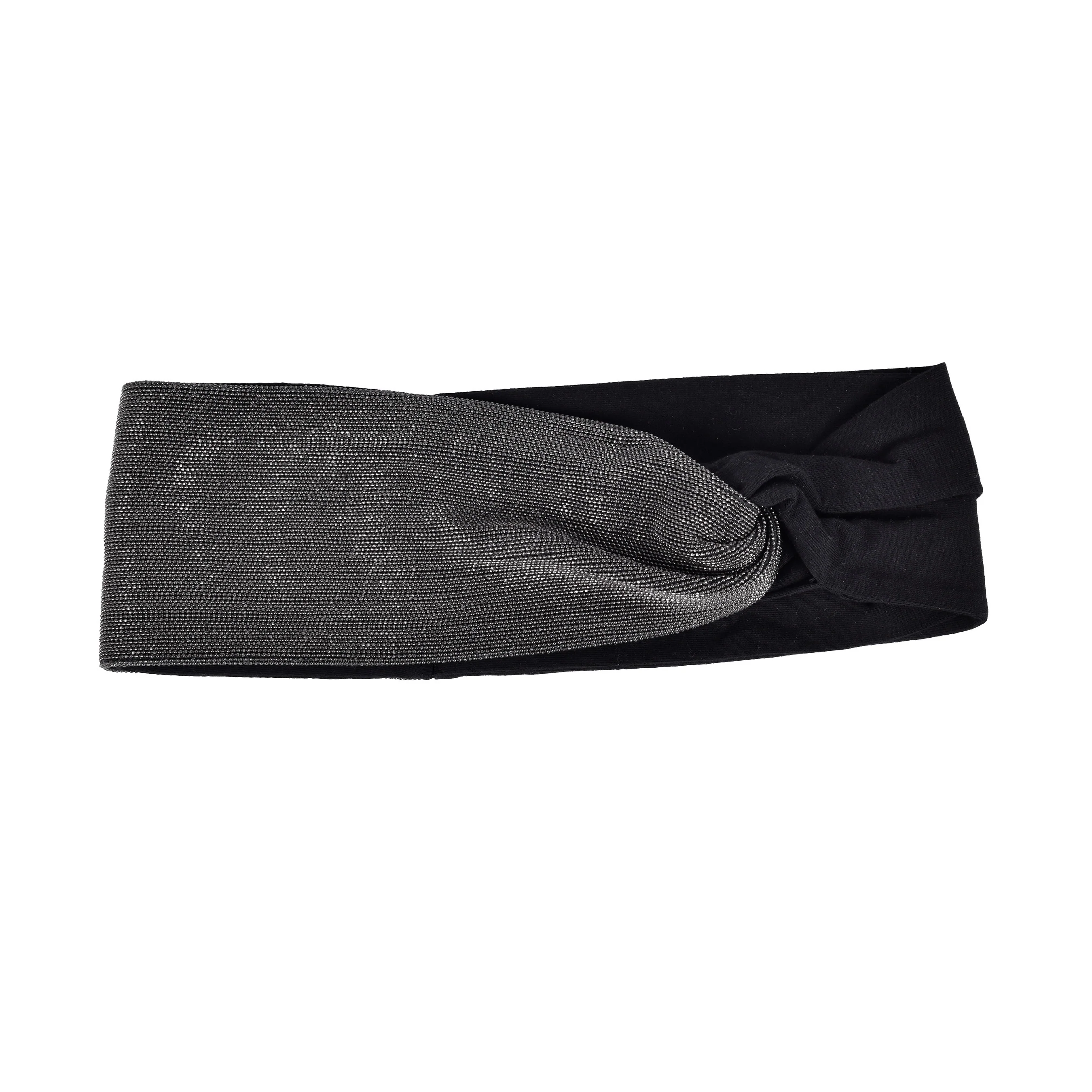 BRUNELLO CUCINELLI WOMEN'S BLACK BEADED HEADBAND EAR WARMERS - Image 2