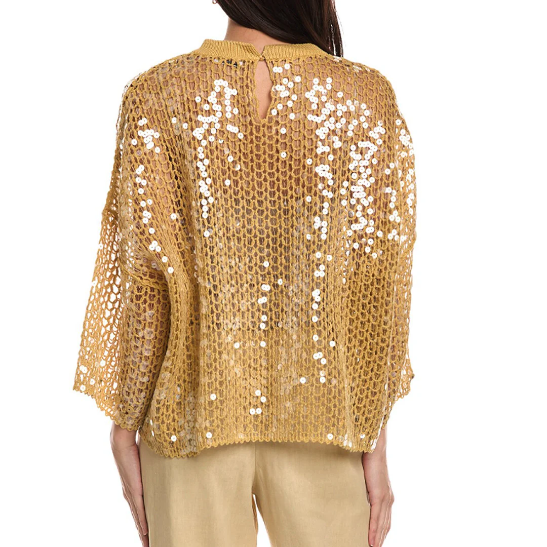 BRUNELLO CUCINELLI WOMEN'S CASULA SEQUIN SWEATER - Image 2