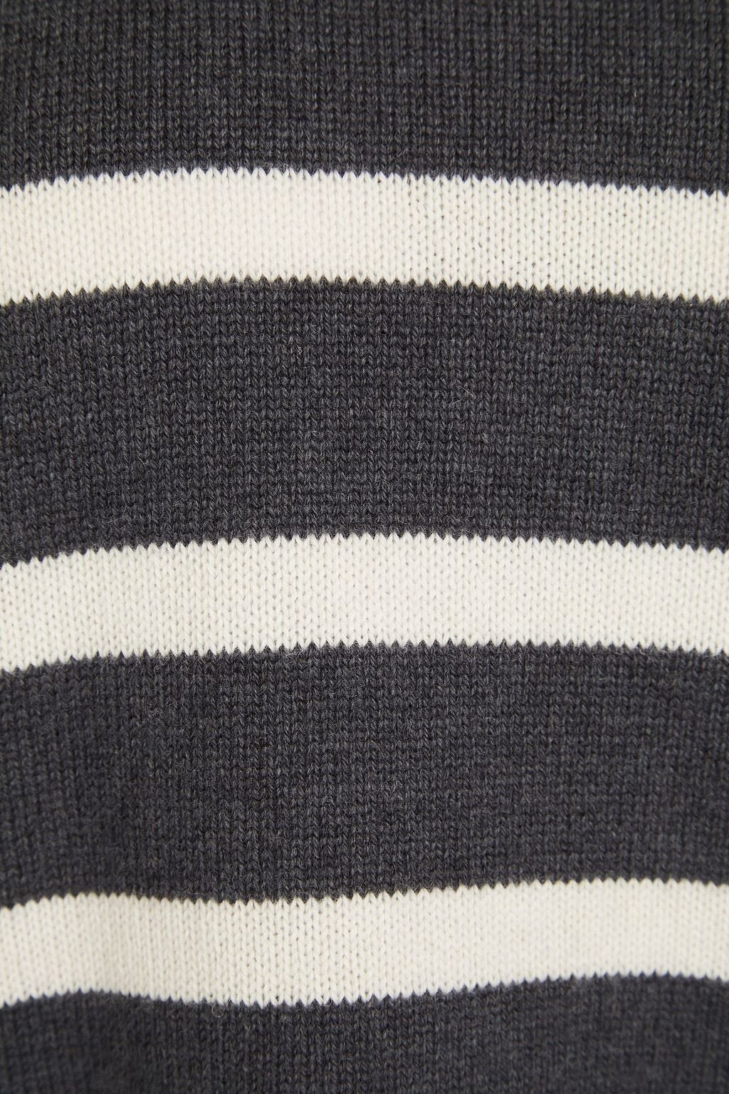 BRUNELLO CUCINELLI WOMEN'S CHARCOAL STRIPED KNIT SWEATER - Image 4