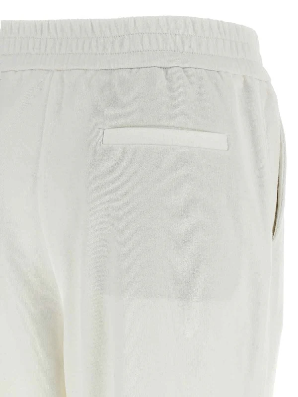 BRUNELLO CUCINELLI WOMEN'S OFF WHITE ATHLETIC TROUSERS WITH ZIPPERS - Image 4