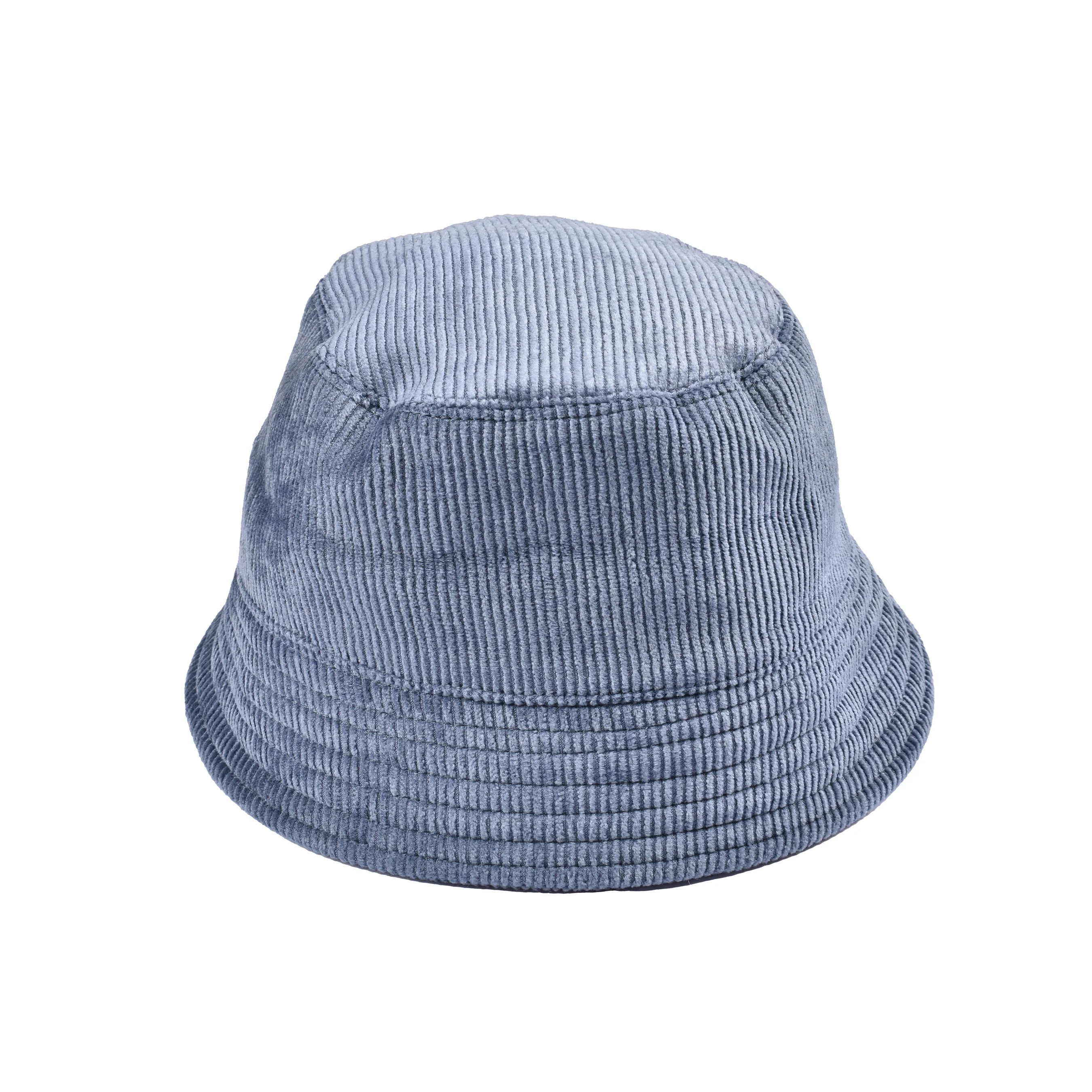 BRUNELLO CUCINELLI WOMEN'S BLUE CORDUROY BUCKET HAT