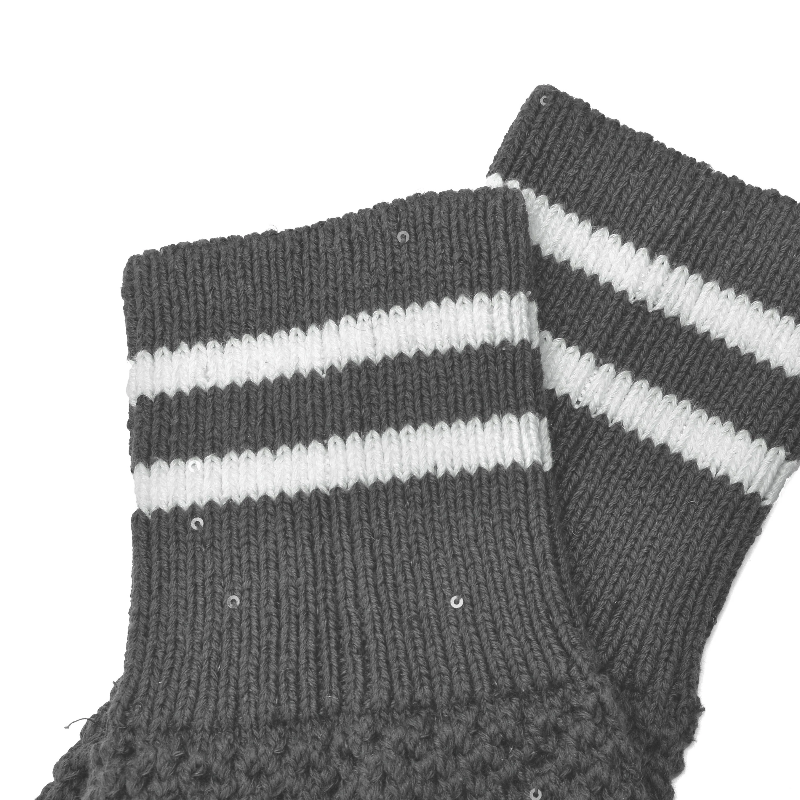 BRUNELLO CUCINELLI WOMEN'S LEAD TWO-TONE HAND KNIT SOCKS - Image 2