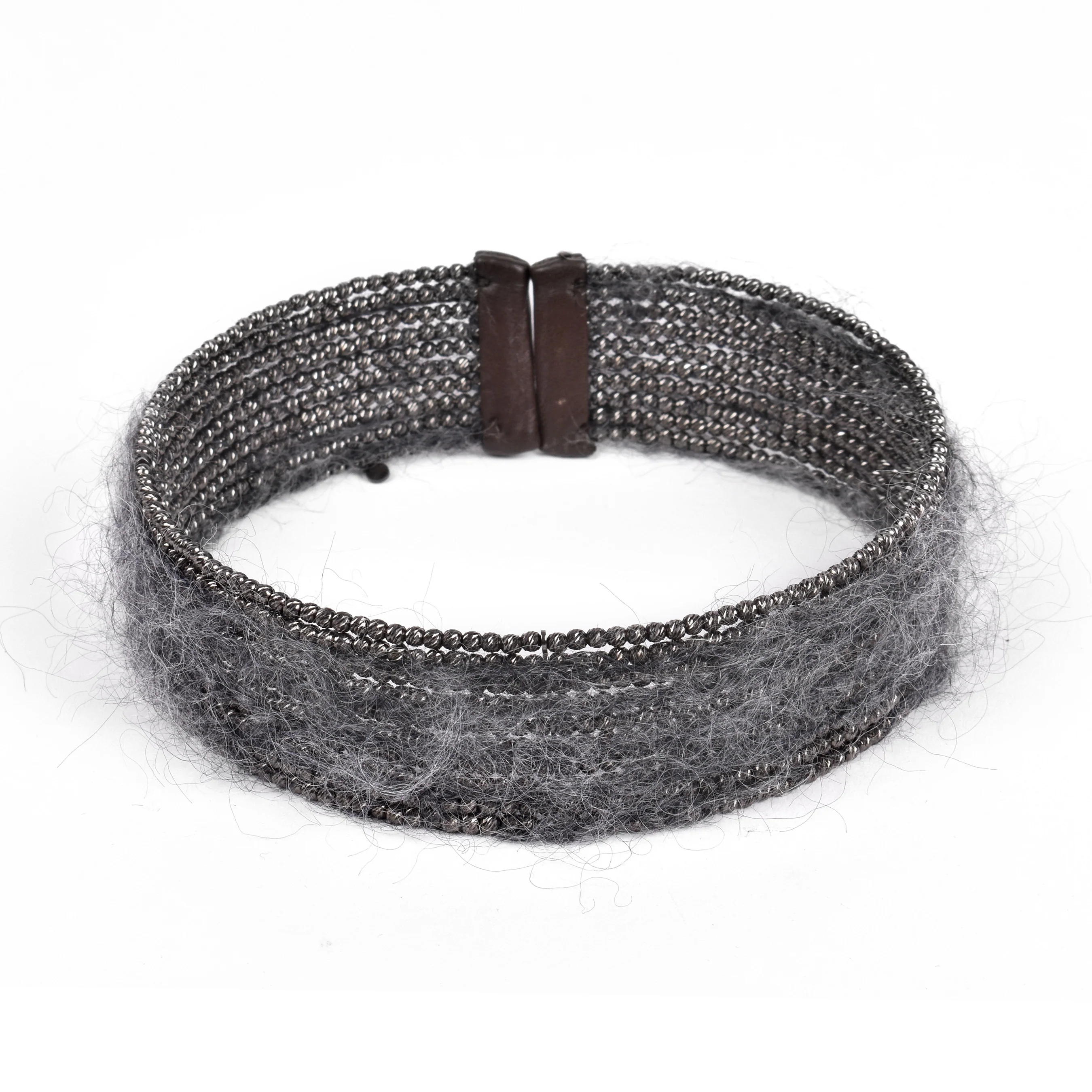 BRUNELLO CUCINELLI WOMEN'S MONILI BEAD AND WOOL CHOKER NECKLACE