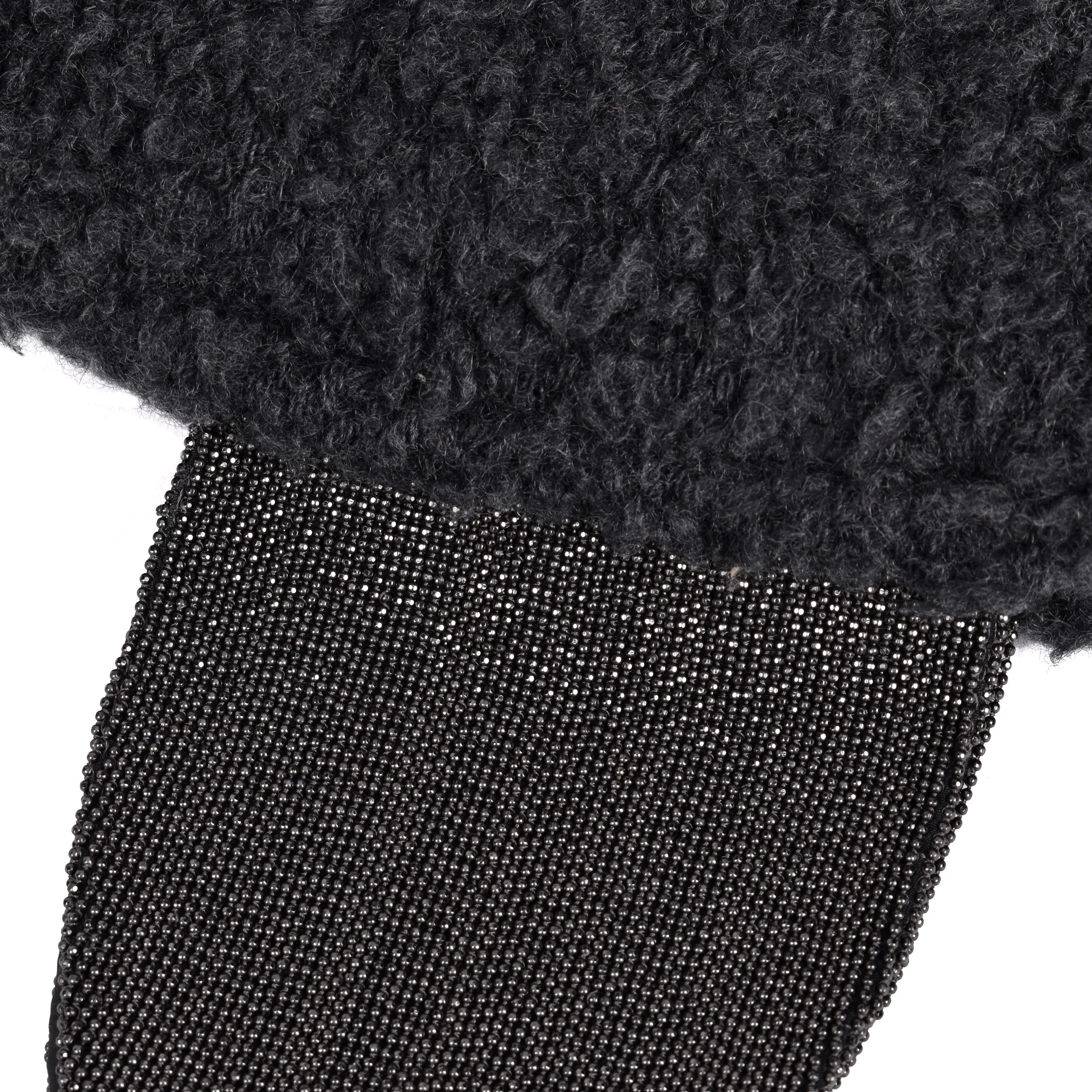 BRUNELLO CUCINELLI WOMEN'S BLACK CASHMERE EAR WARMERS - Image 3