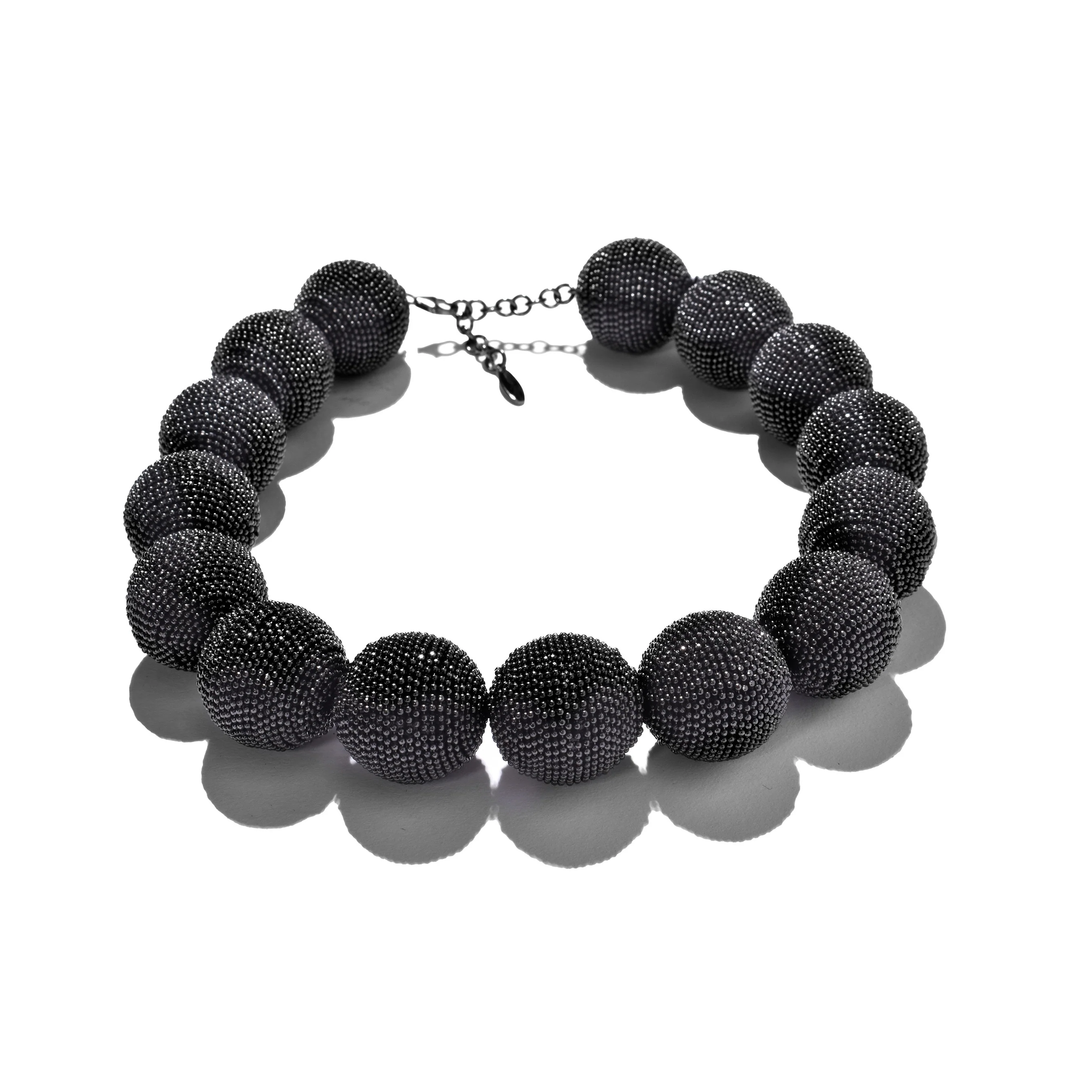BRUNELLO CUCINELLI WOMEN'S CHARCOAL MONILI BEAD NECKLACE - Image 2