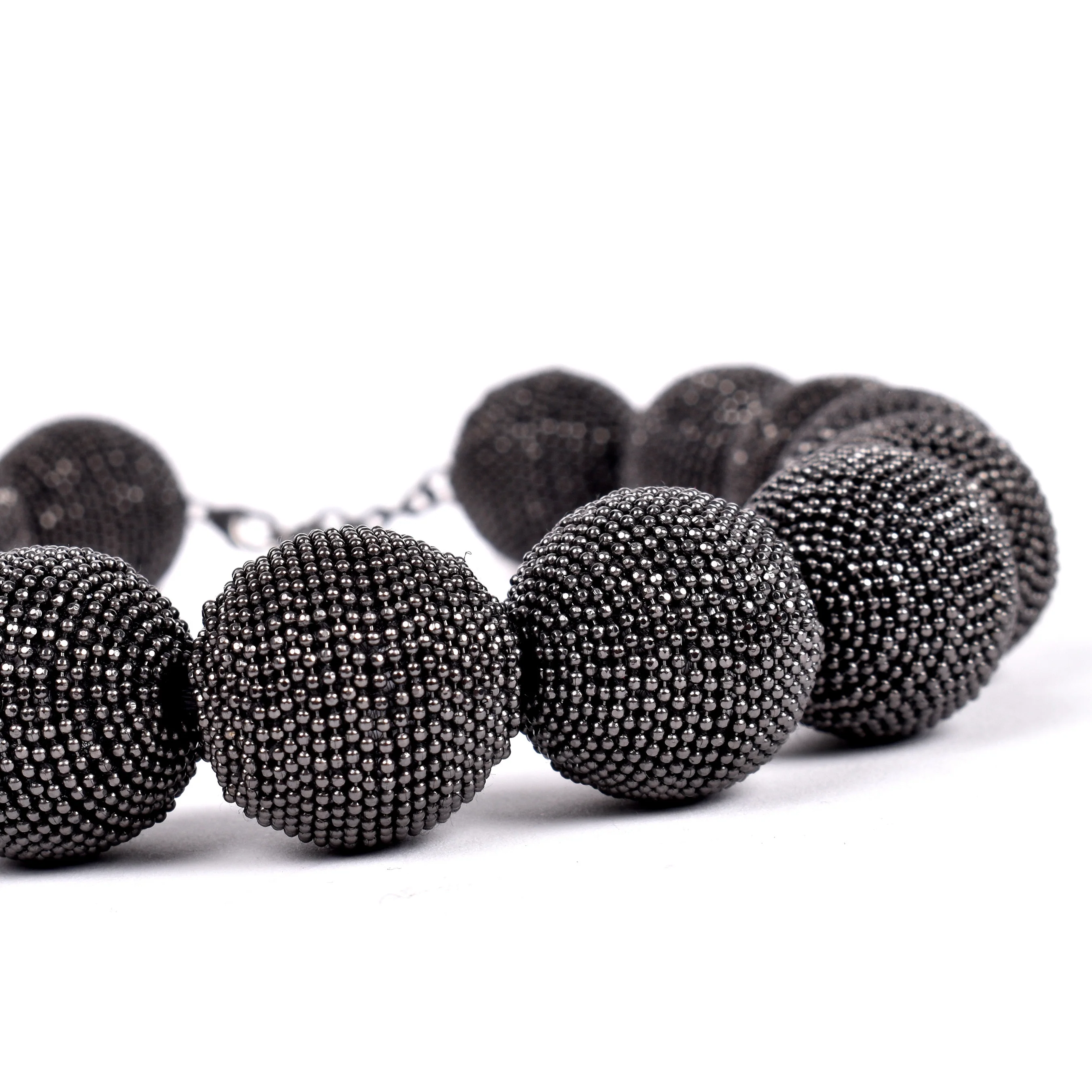 BRUNELLO CUCINELLI WOMEN'S CHARCOAL MONILI BEAD NECKLACE - Image 3