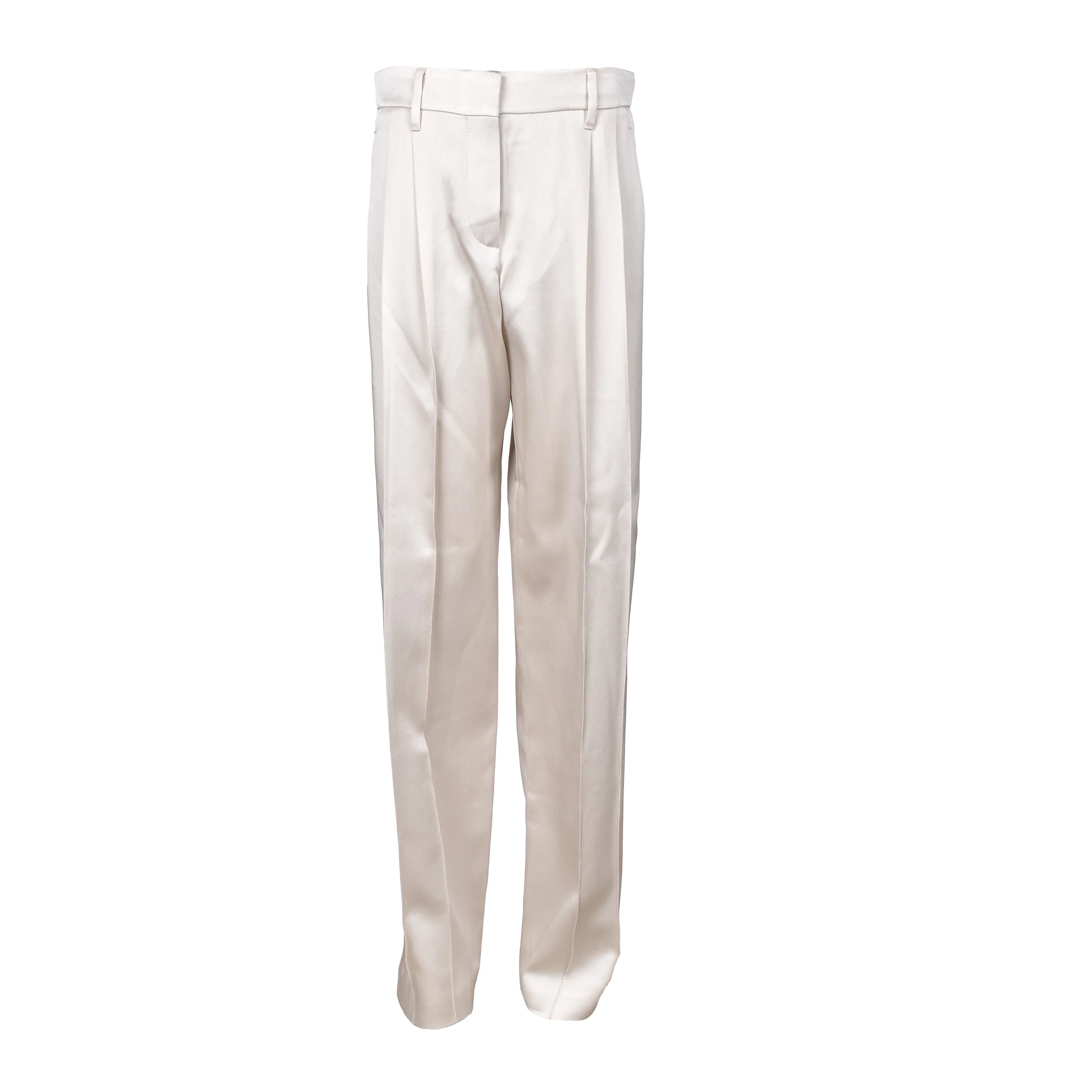 BRUNELLO CUCINELLI WOMEN'S BUTTER TAILORED TROUSERS