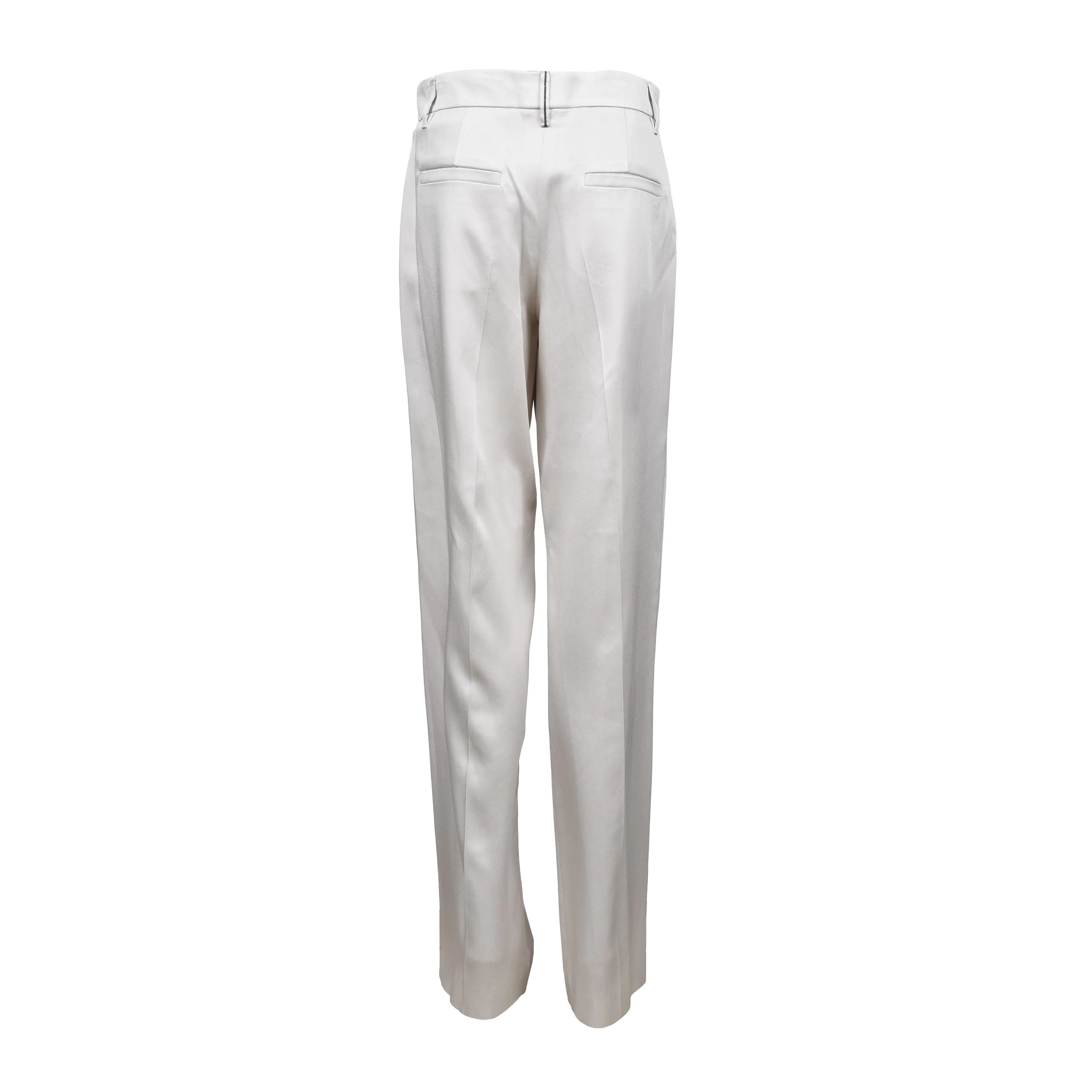 BRUNELLO CUCINELLI WOMEN'S BUTTER TAILORED TROUSERS - Image 2