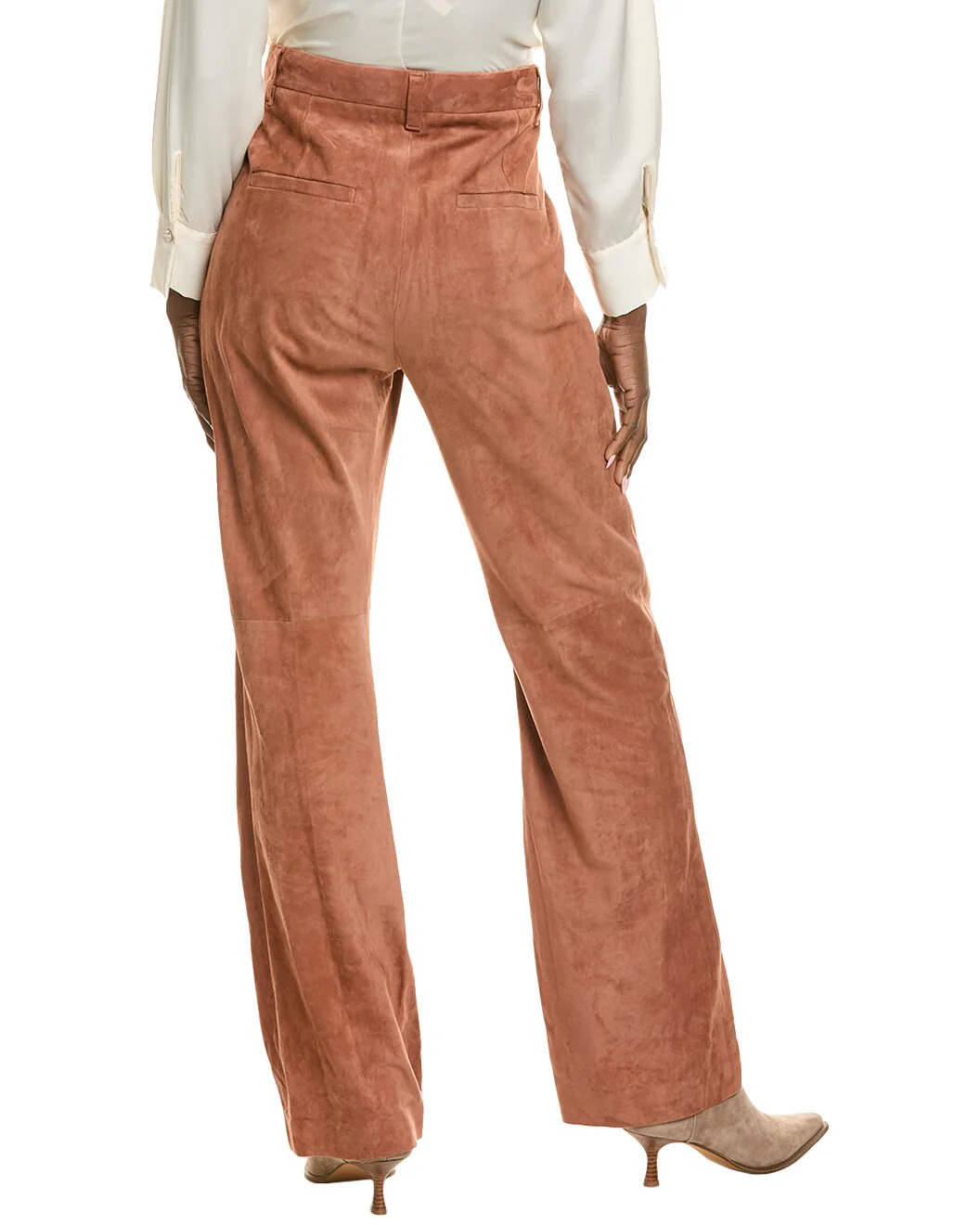 BRUNELLO CUCINELLI WOMEN'S RUST WIDE-LEG TROUSERS - Image 2