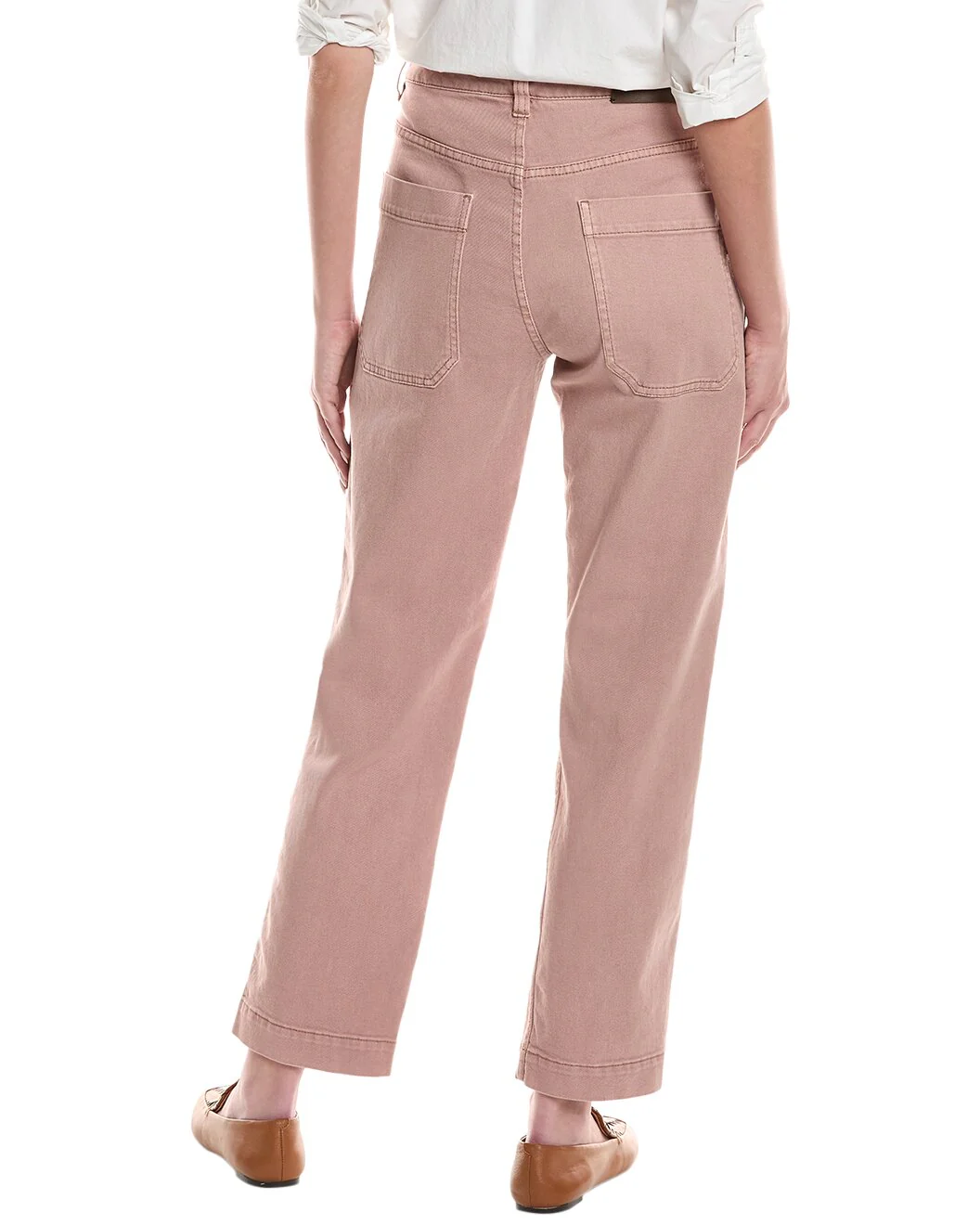 BRUNELLO CUCINELLI WOMEN'S DUSTY ROSE WIDE-LEG TROUSERS - Image 2