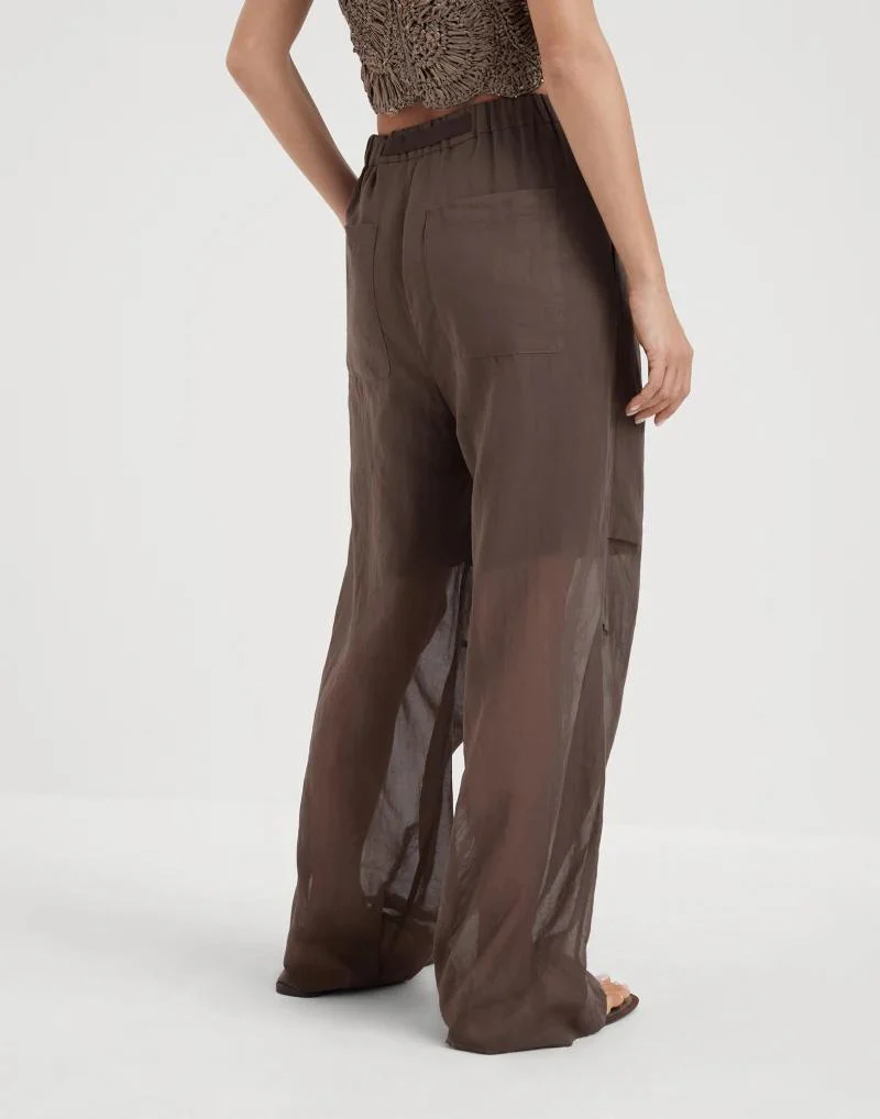 BRUNELLO CUCINELLI WOMEN'S PANTS MH911P8557_C8705 NWT - Image 4