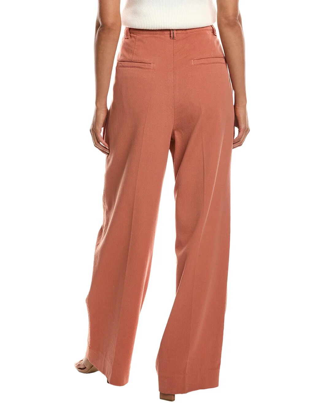 BRUNELLO CUCINELLI WOMEN'S TAWNY ORANGE WIDE-LEG TROUSERS - Image 2