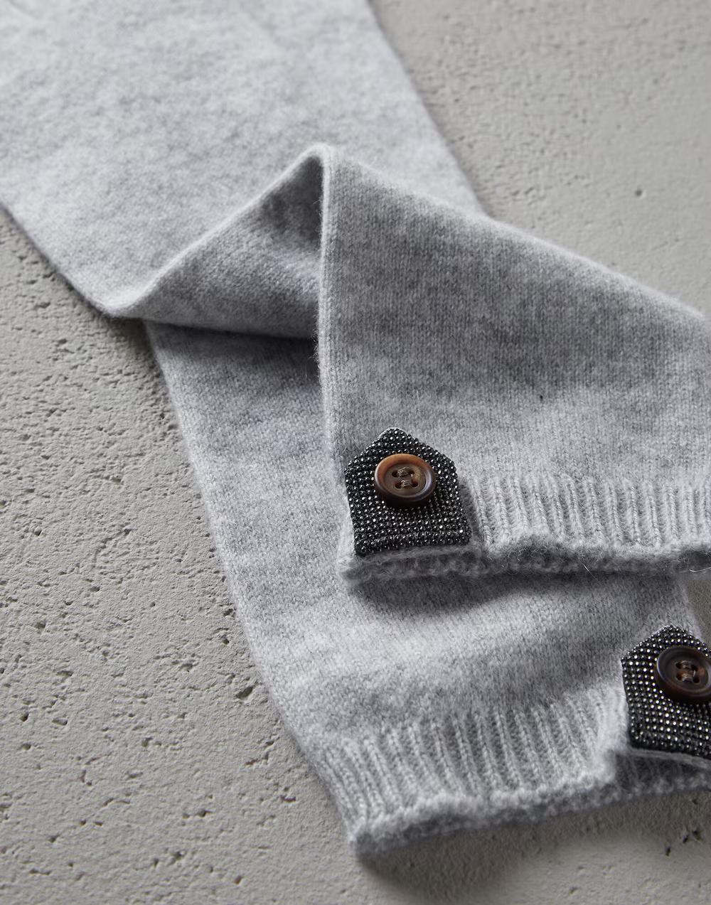 BRUNELLO CUCINELLI WOMEN'S PEBBLE CASHMERE OPERA GLOVES - Image 2