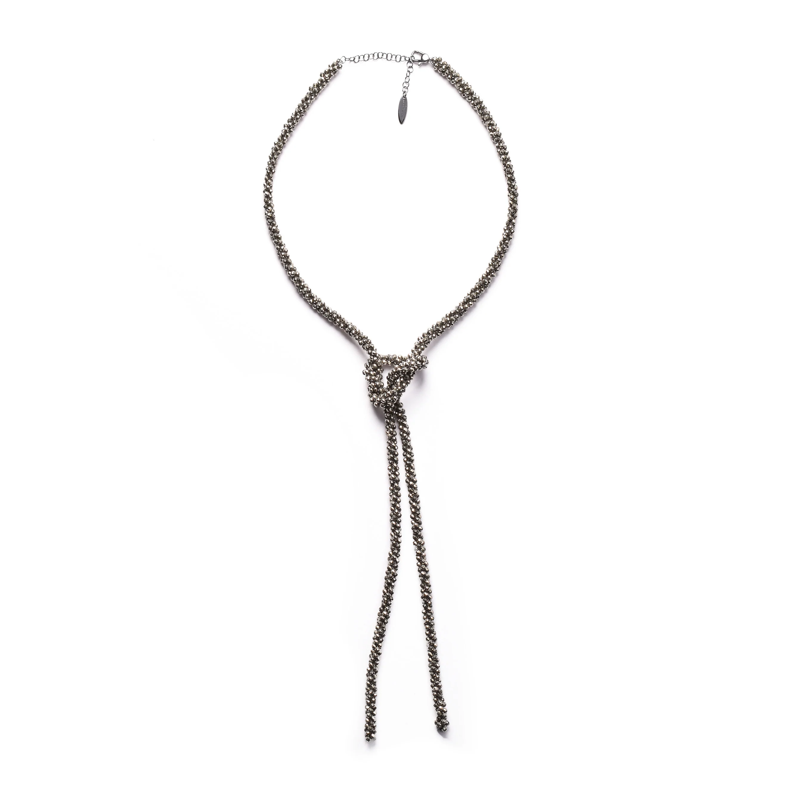 BRUNELLO CUCINELLI WOMEN'S STERLING SILVER PYRITE PENDANT NECKLACE