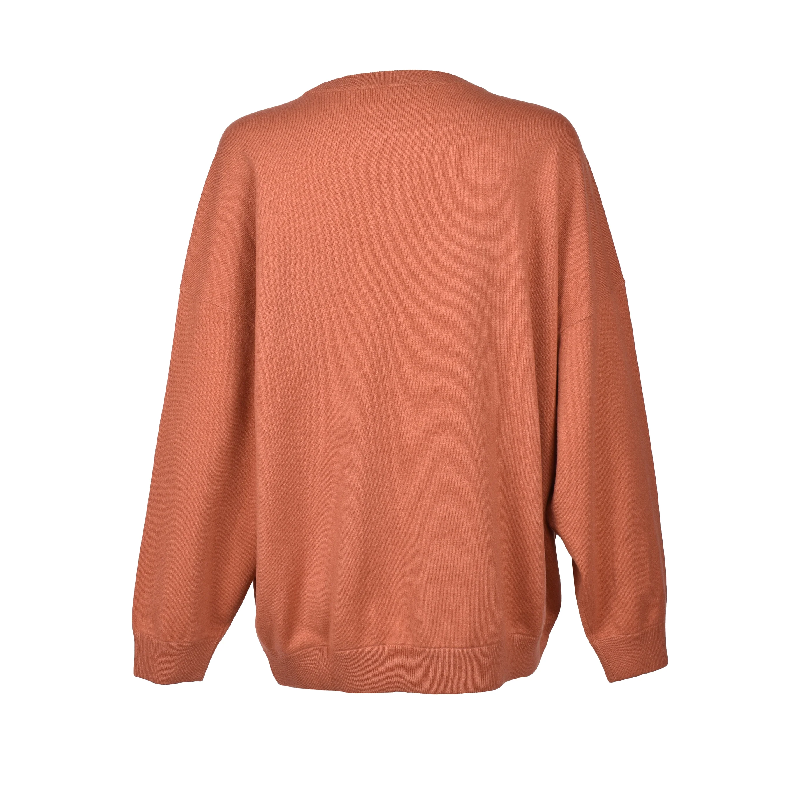 BRUNELLO CUCINELLI WOMEN'S SALMON CASHMERE BLEND CREW NECK SWEATER - Image 2