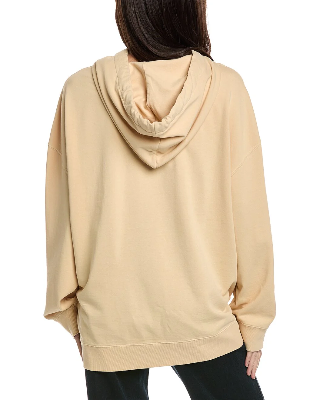 BRUNELLO CUCINELLI WOMEN'S BEIGE HOODED SWEATSHIRT WITH PRINT - Image 2