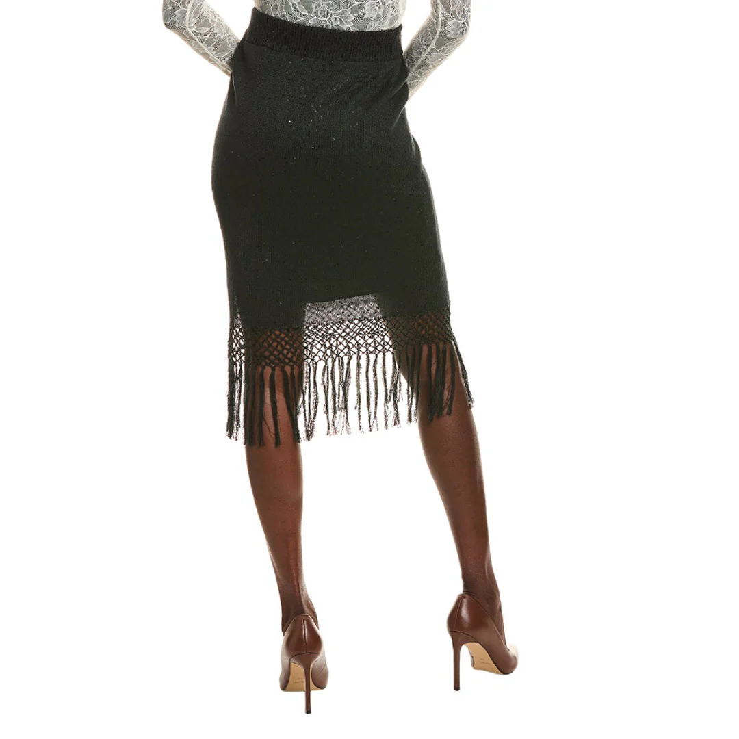 BRUNELLO CUCINELLI WOMEN'S SILK BLEND PENCIL SKIRT - Image 2