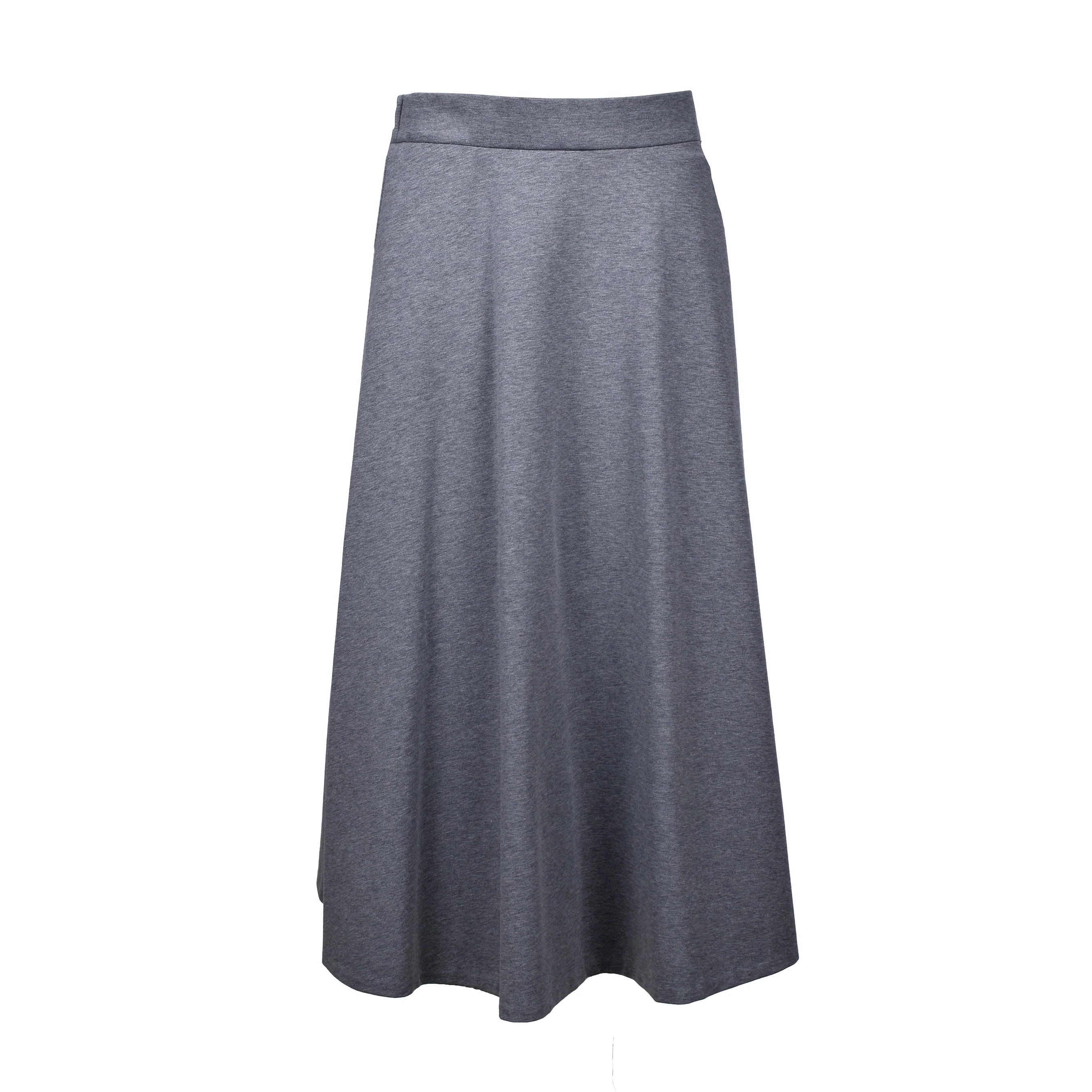BRUNELLO CUCINELLI WOMEN'S GRAY MIDI A-LINE SKIRT