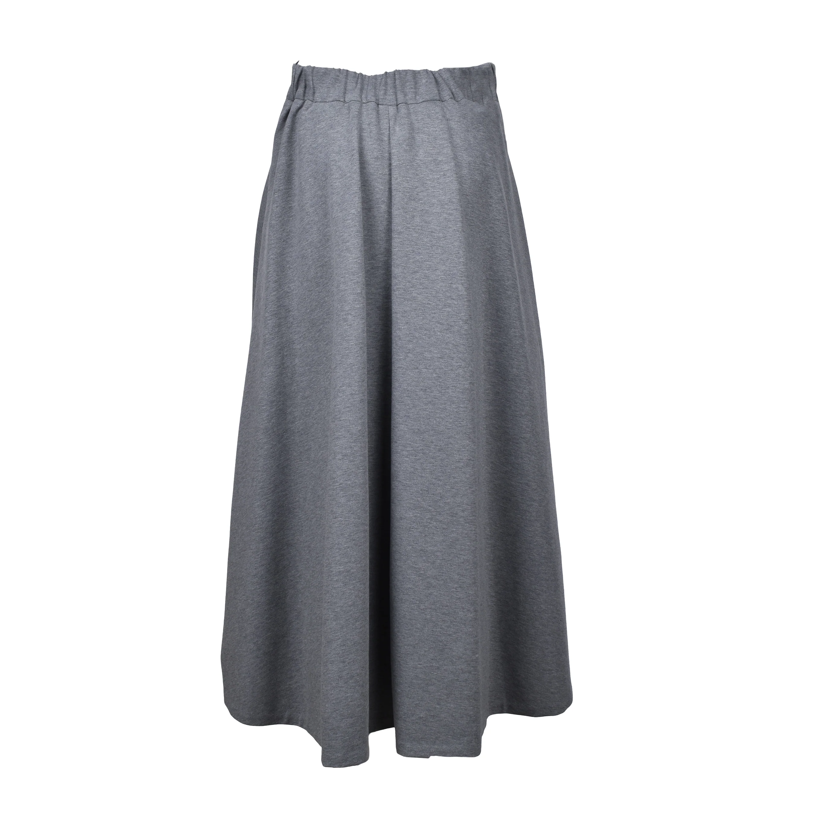 BRUNELLO CUCINELLI WOMEN'S GRAY MIDI A-LINE SKIRT - Image 2