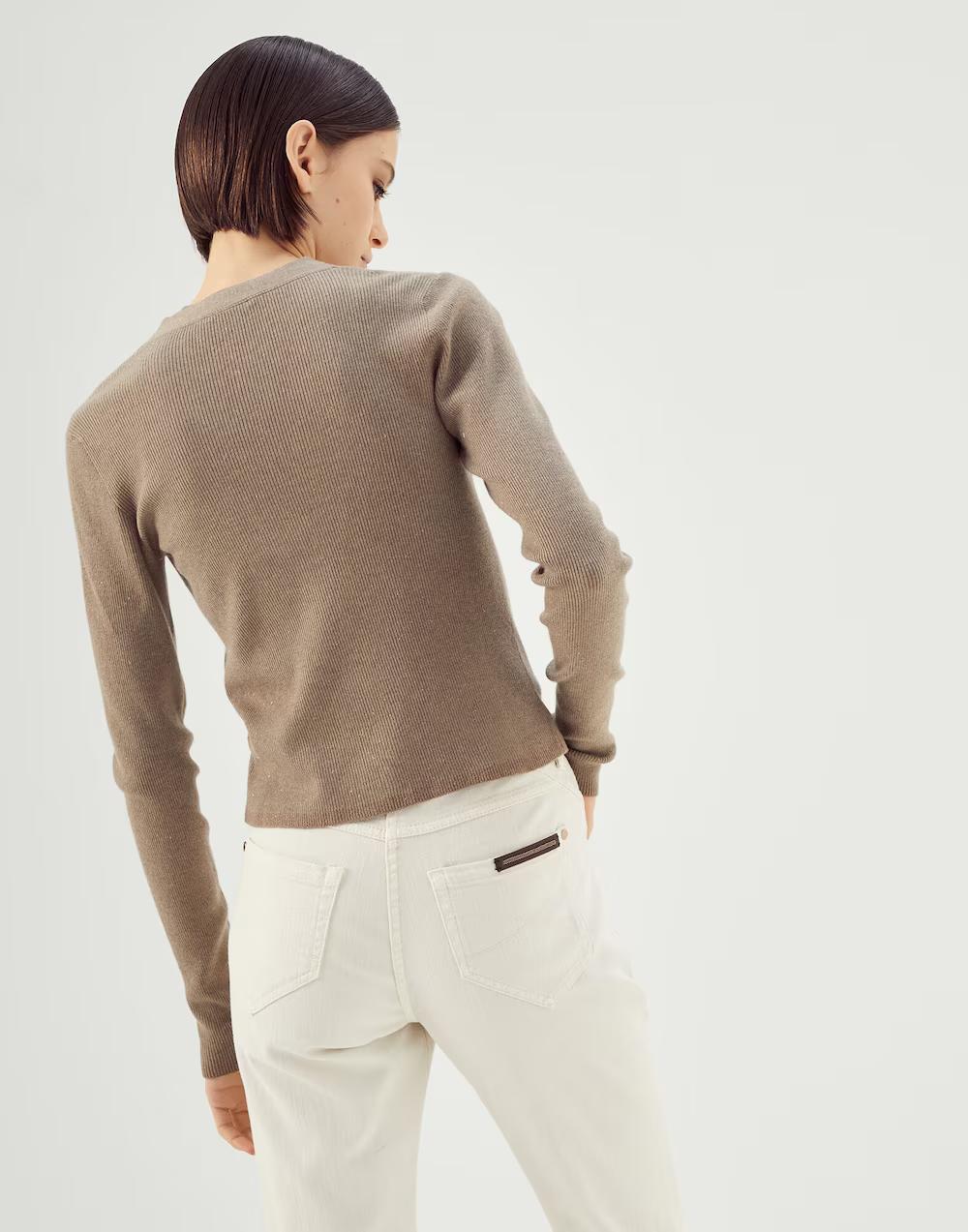 BRUNELLO CUCINELLI WOMEN'S SWEATER M9A823606_C9330 NWT - Image 4