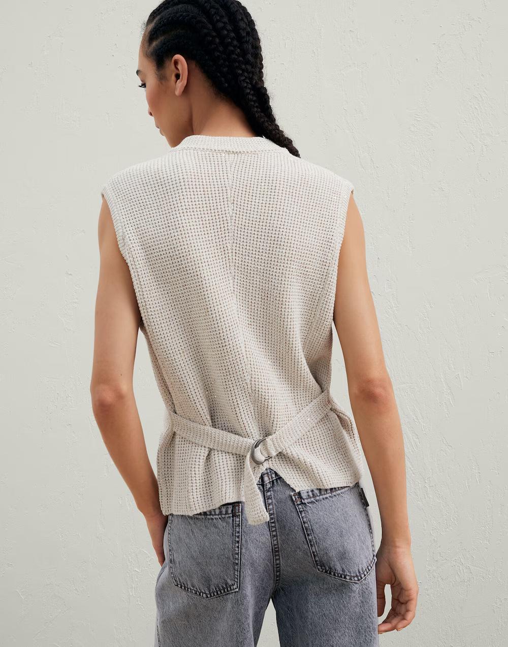 BRUNELLO CUCINELLI WOMEN'S SWEATER MDV726016_CJ430 NWT - Image 4
