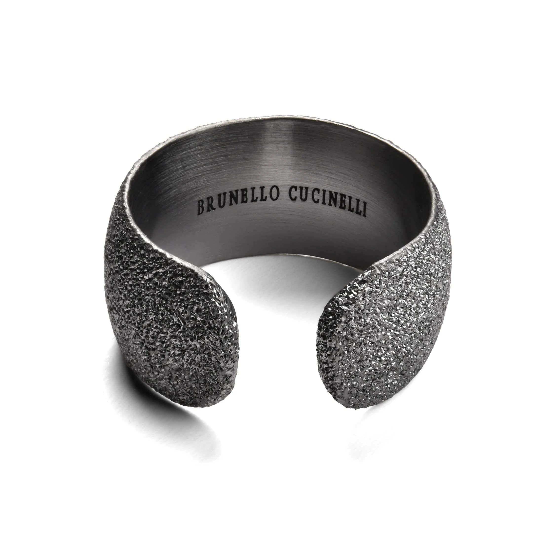 BRUNELLO CUCINELLI WOMEN'S TEXTURED STERLING SILVER RING/JEWELRY NEW - Image 2