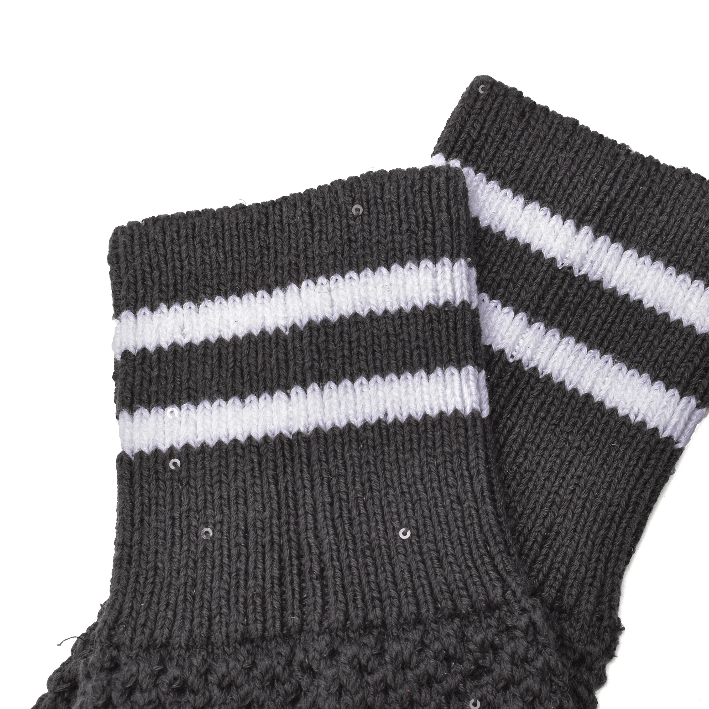 BRUNELLO CUCINELLI WOMEN'S TWO TONE HAND KNIT HIGH SOCKS - Image 2