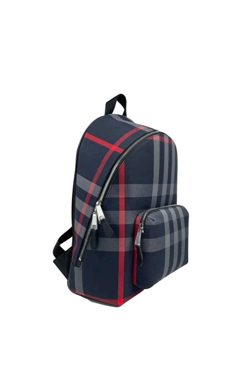 Burberry Jeff Check Backpack in Black - Image 2