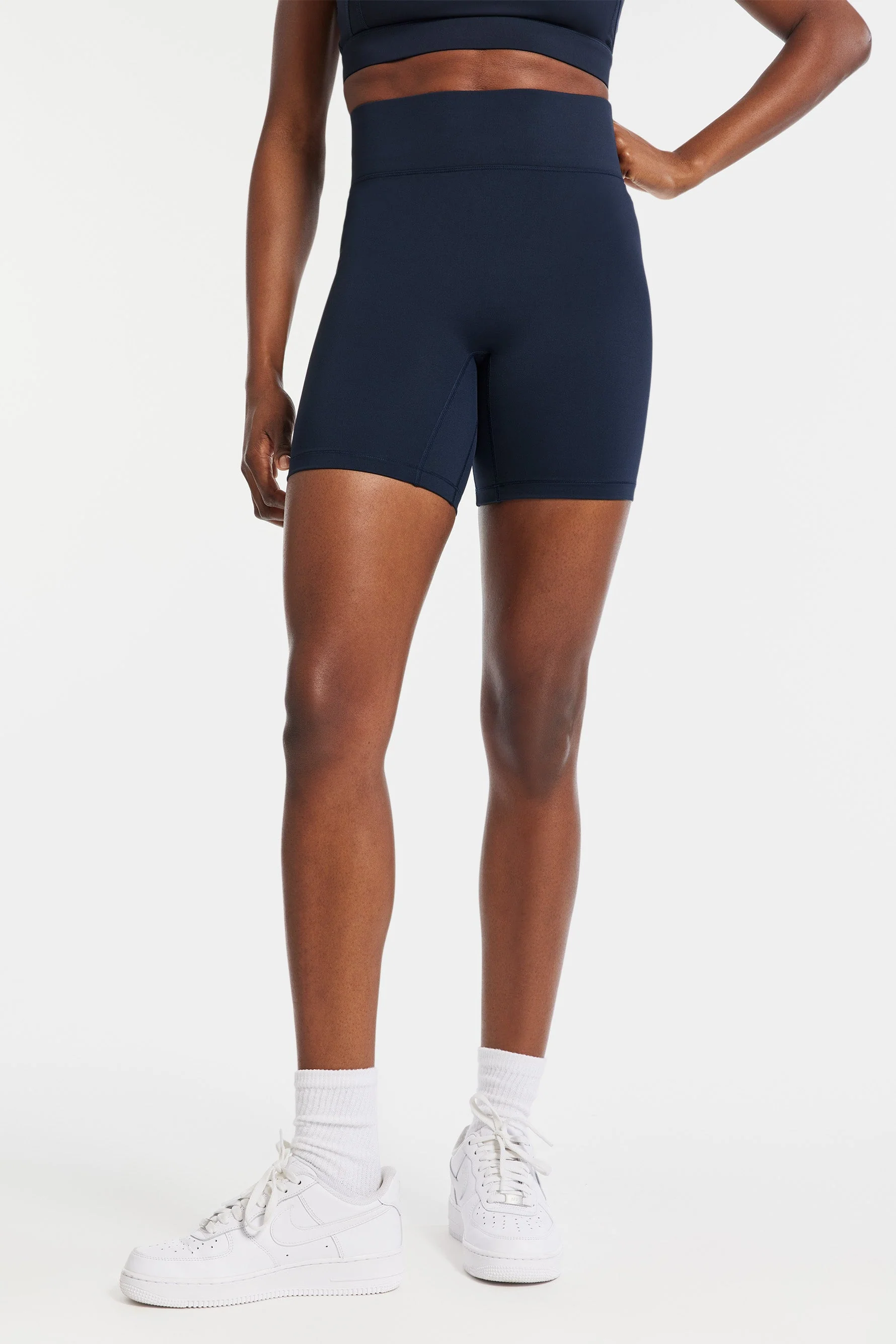 BANDIER Center Stage 6in Biker Short - Navy Blazer BND10208