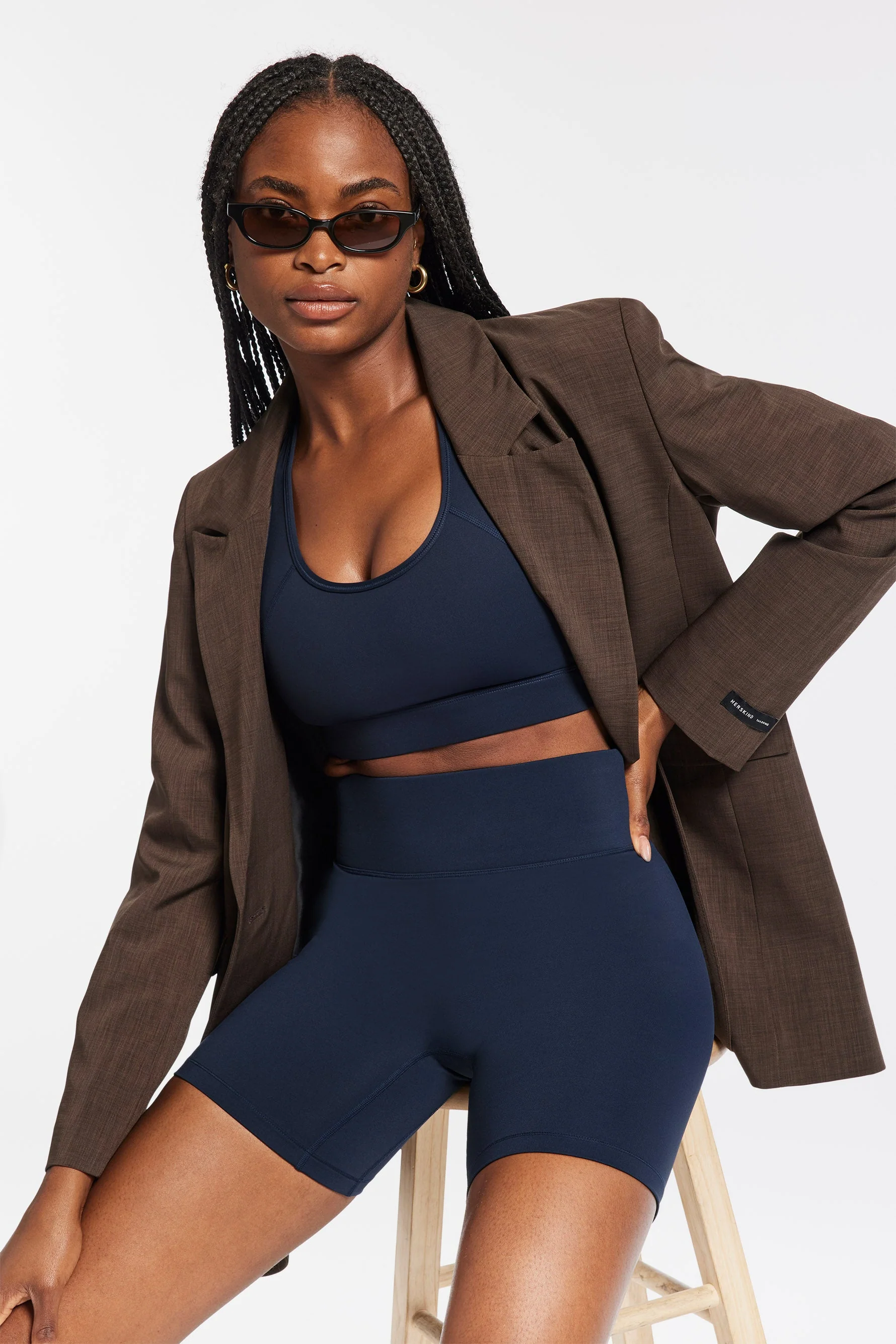 BANDIER Center Stage 6in Biker Short - Navy Blazer BND10208 - Image 6