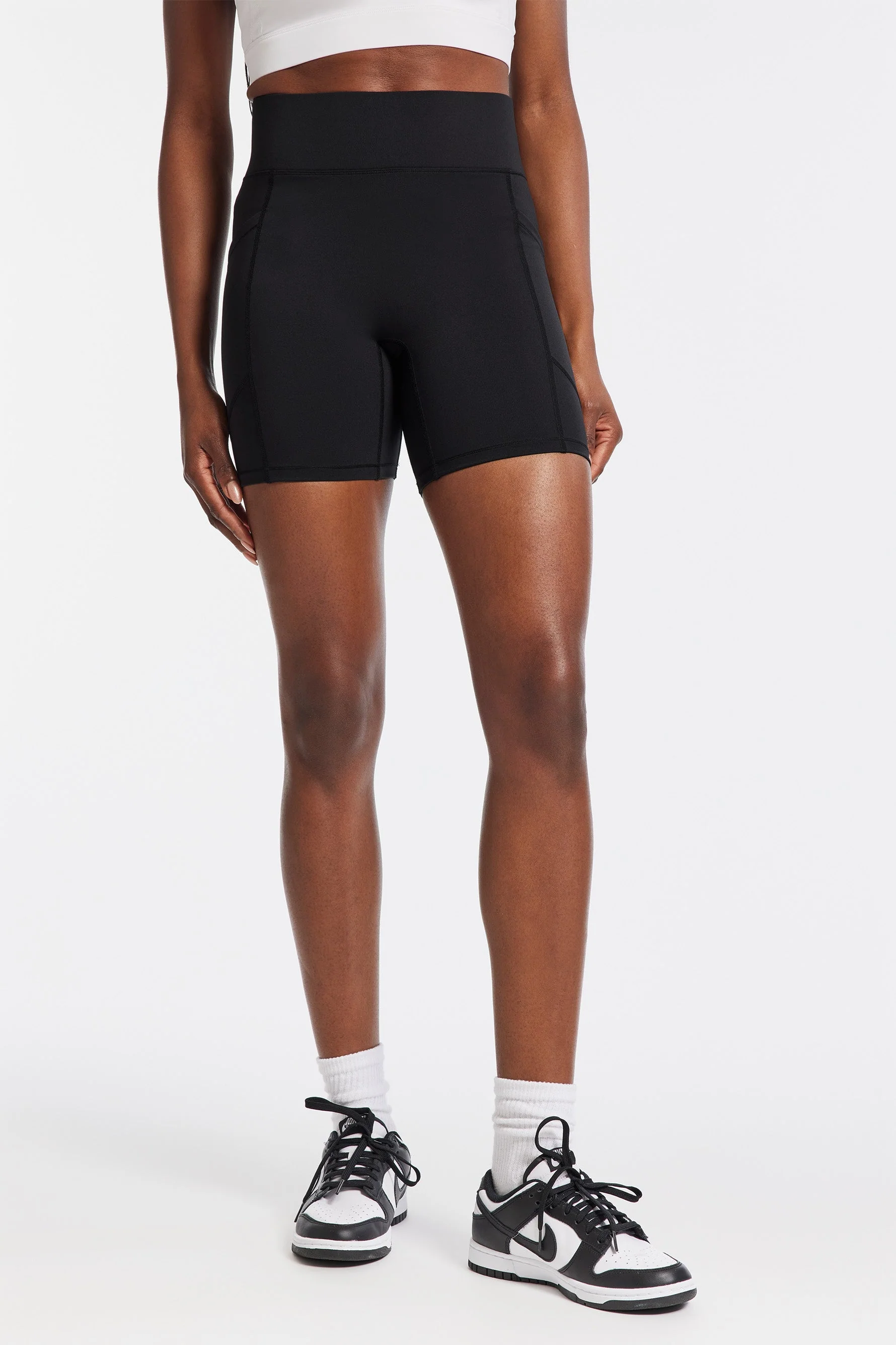 BANDIER Center Stage 6in Pocket Biker Short - Black BND10208