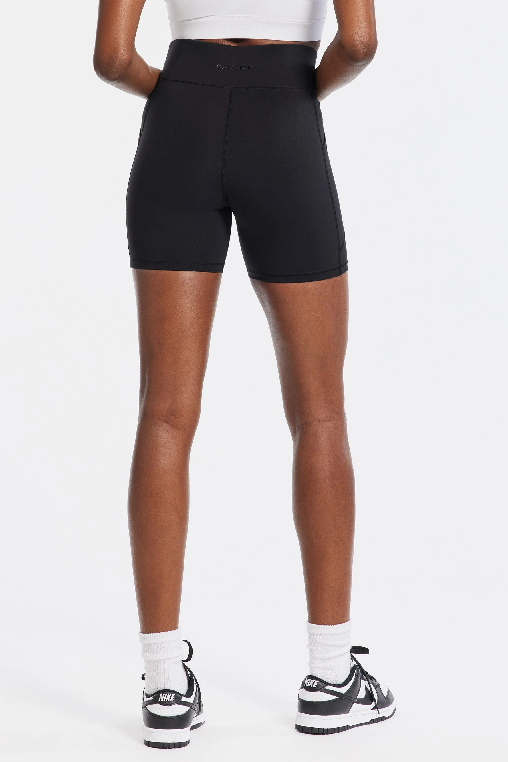 BANDIER Center Stage 6in Pocket Biker Short - Black BND10208 - Image 4